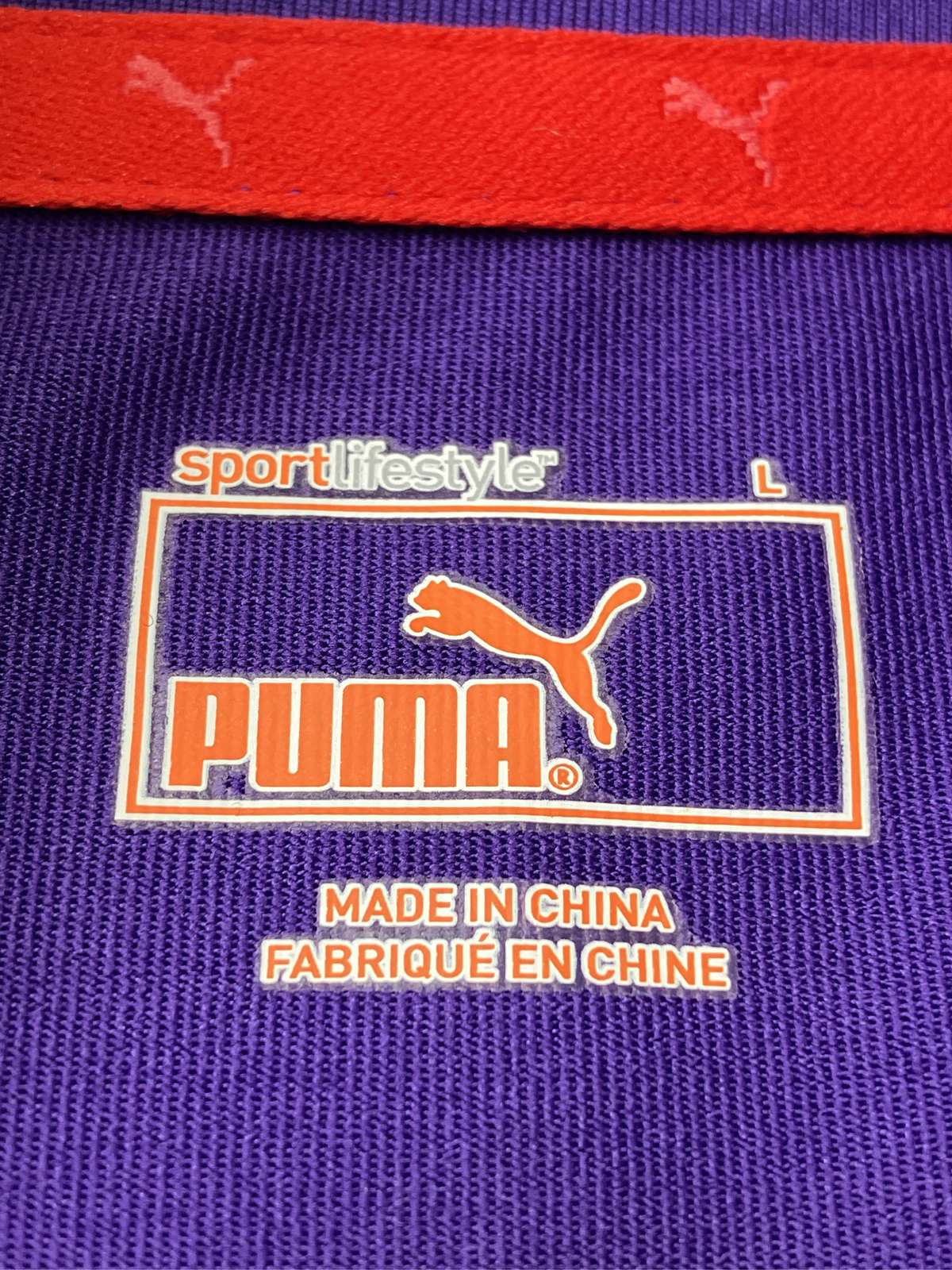 digdig 楽天市場店の【中古】PUMA プーマ ポロシャツ L パープル 無地 ブランドロゴ 半袖 レディース｜アングル3