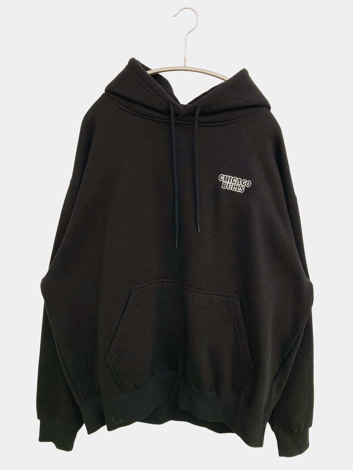 【中古】NBA エヌビーエー パーカー M ブラック コットン スウェット 無地 バックプリント ワンポイント プルオーバー 長袖 レディース