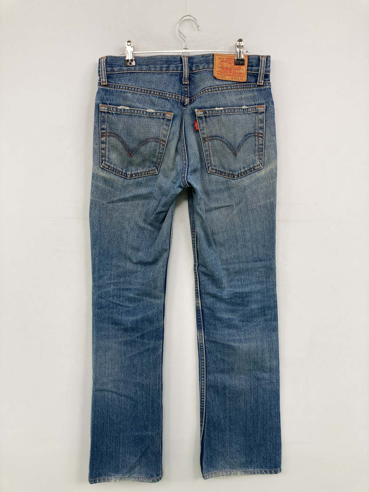 【中古】LEVI STRAUSS & CO. リーバイストラウスアンドカンパニー デニムパンツ 29 ブルー 無地 フルレングス スタンダード ストレート レギュラー ヴィンテージ レディース