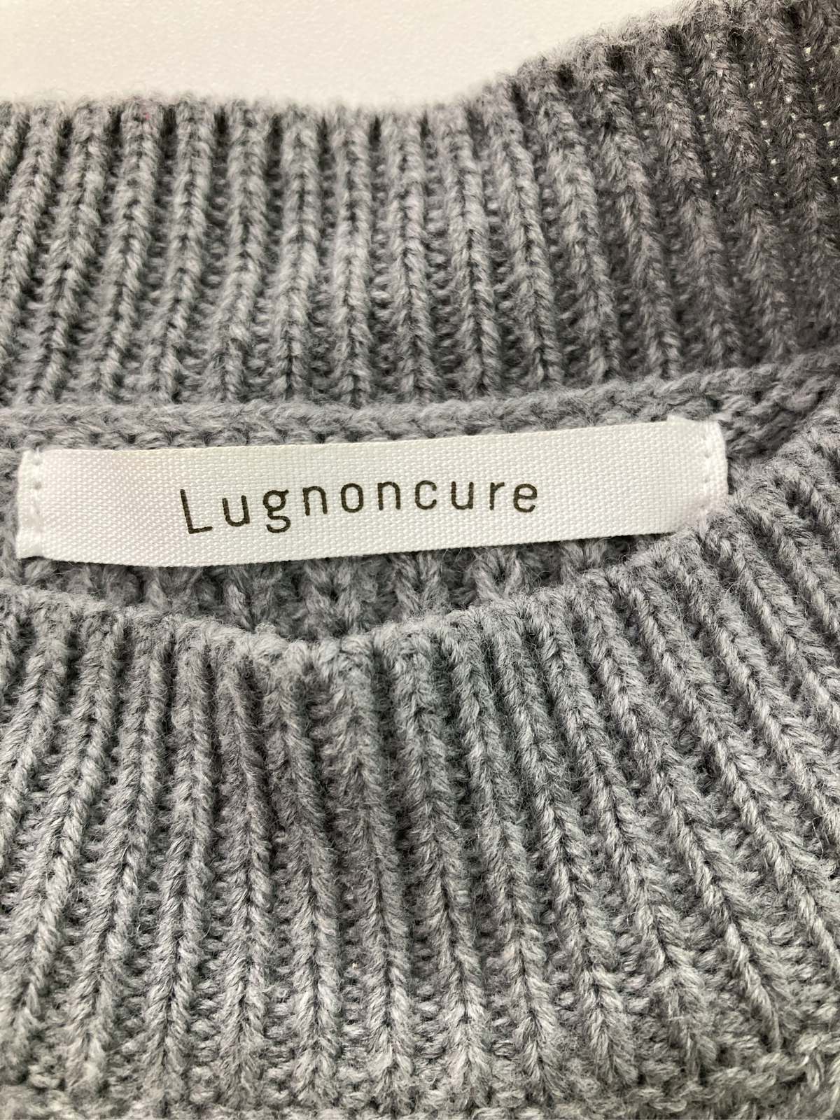 【中古】Lugnoncure ルノンキュール ニット/セーター M グレー 無地 その他総柄 シ...