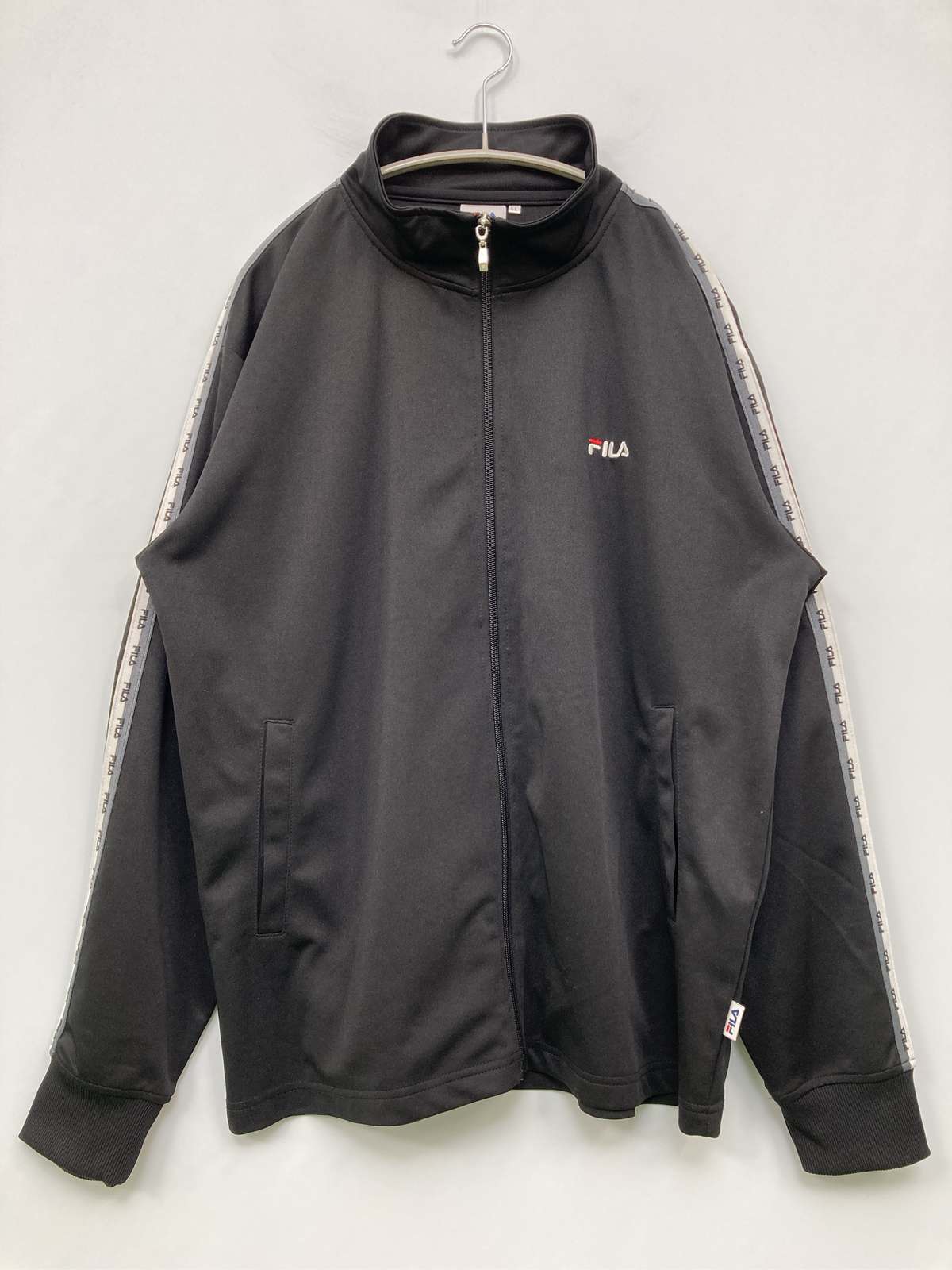 【中古】FILA フィラ ジャージ/トラックジャケット LL ブラック メンズ