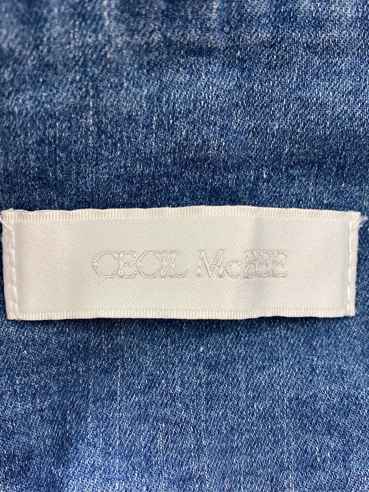 digdig 楽天市場店の【中古】CECIL McBEE セシルマクビー デニムパンツ S ブルー フルレングス 無地 ワイド・ルーズ フレア・ブーツカット ハイウエスト ヴィンテージ レディース｜アングル3