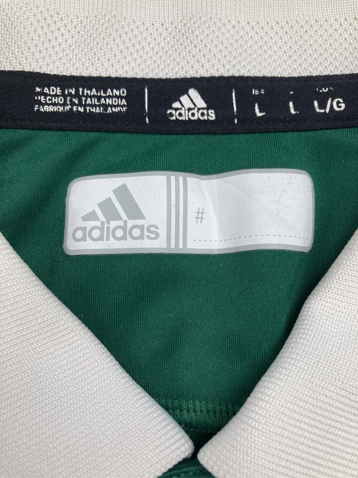 digdig 楽天市場店の【中古】adidas アディダス ポロシャツ L グリーン 無地 ブランドロゴ ワンポイント 半袖 メンズ｜アングル3