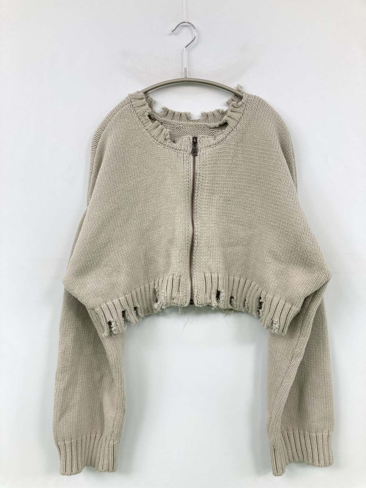 【中古】PAGEBOY ページボーイ ニット/セーター F ベージュ 無地 ショート丈 長袖 レディース