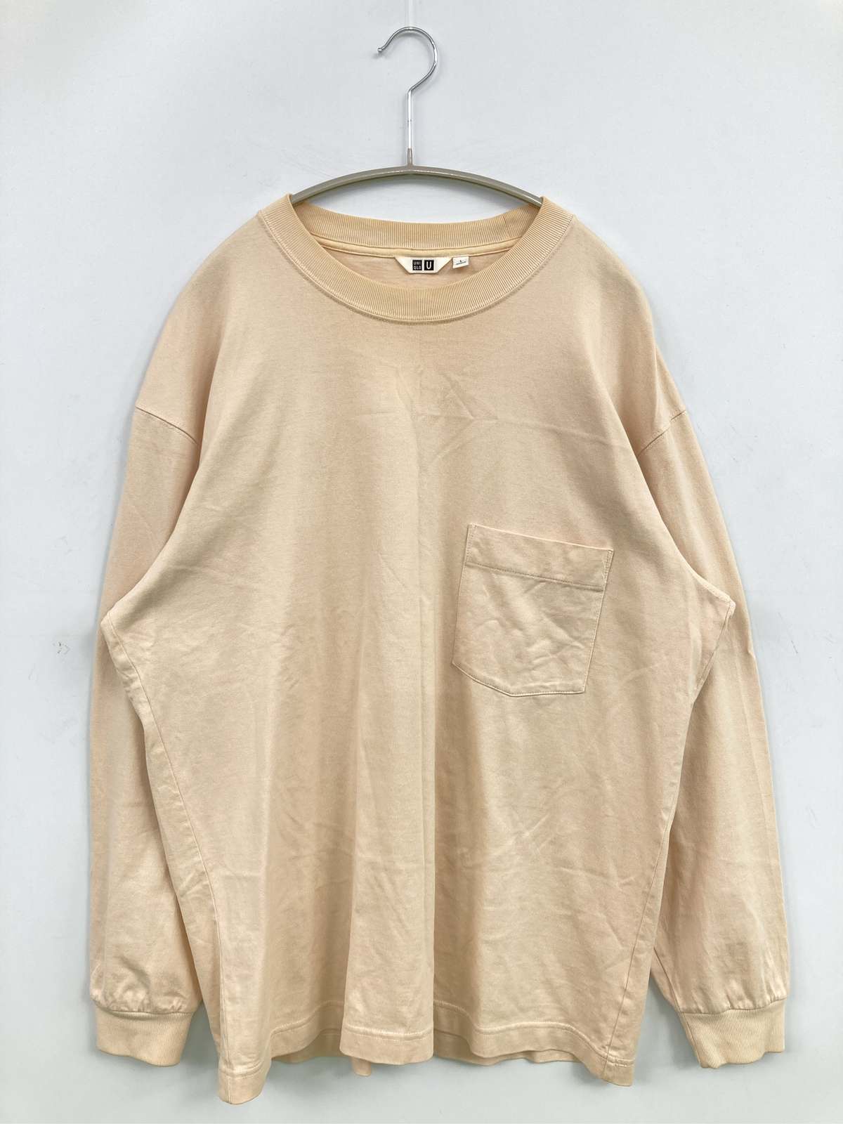 【中古】UNIQLO ユニクロ Tシャツ/カットソー L オレンジ メンズ
