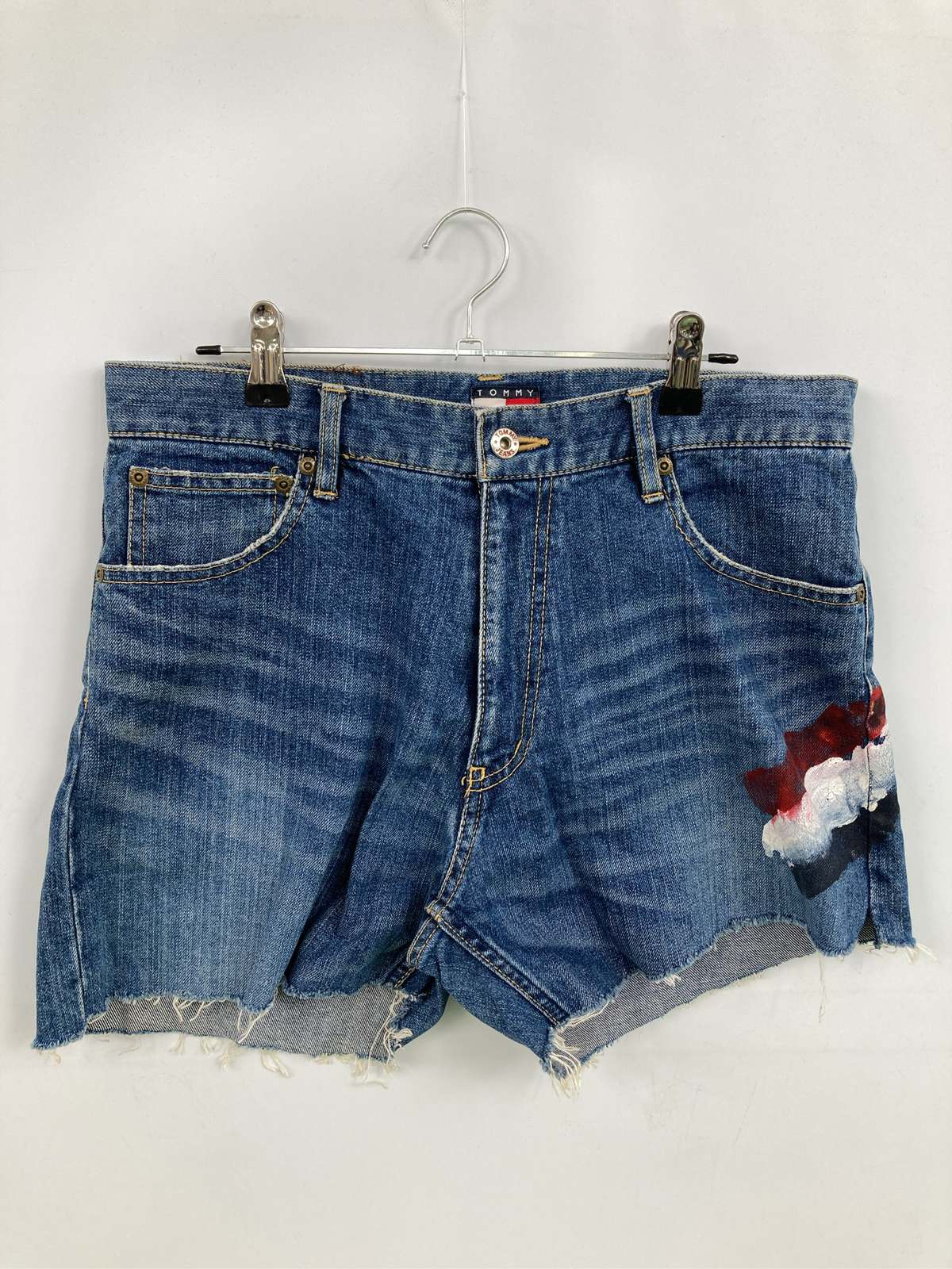 【中古】TOMMY HILFIGER トミーヒルフィガー デニムパンツ M ブルー レディース