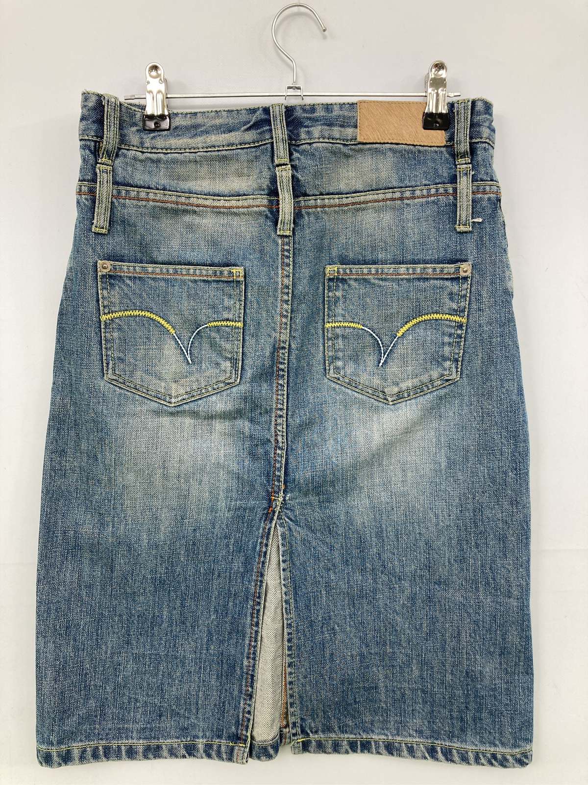 【中古】デニムスカート M ブルー レディース
