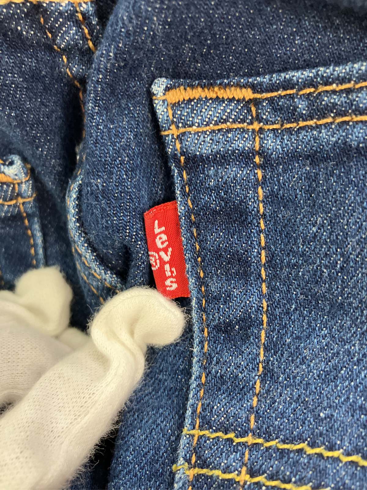 【中古】Levi's リーバイス デニムパンツ W27 L30 ネイビー フルレングス 無地 ワ...