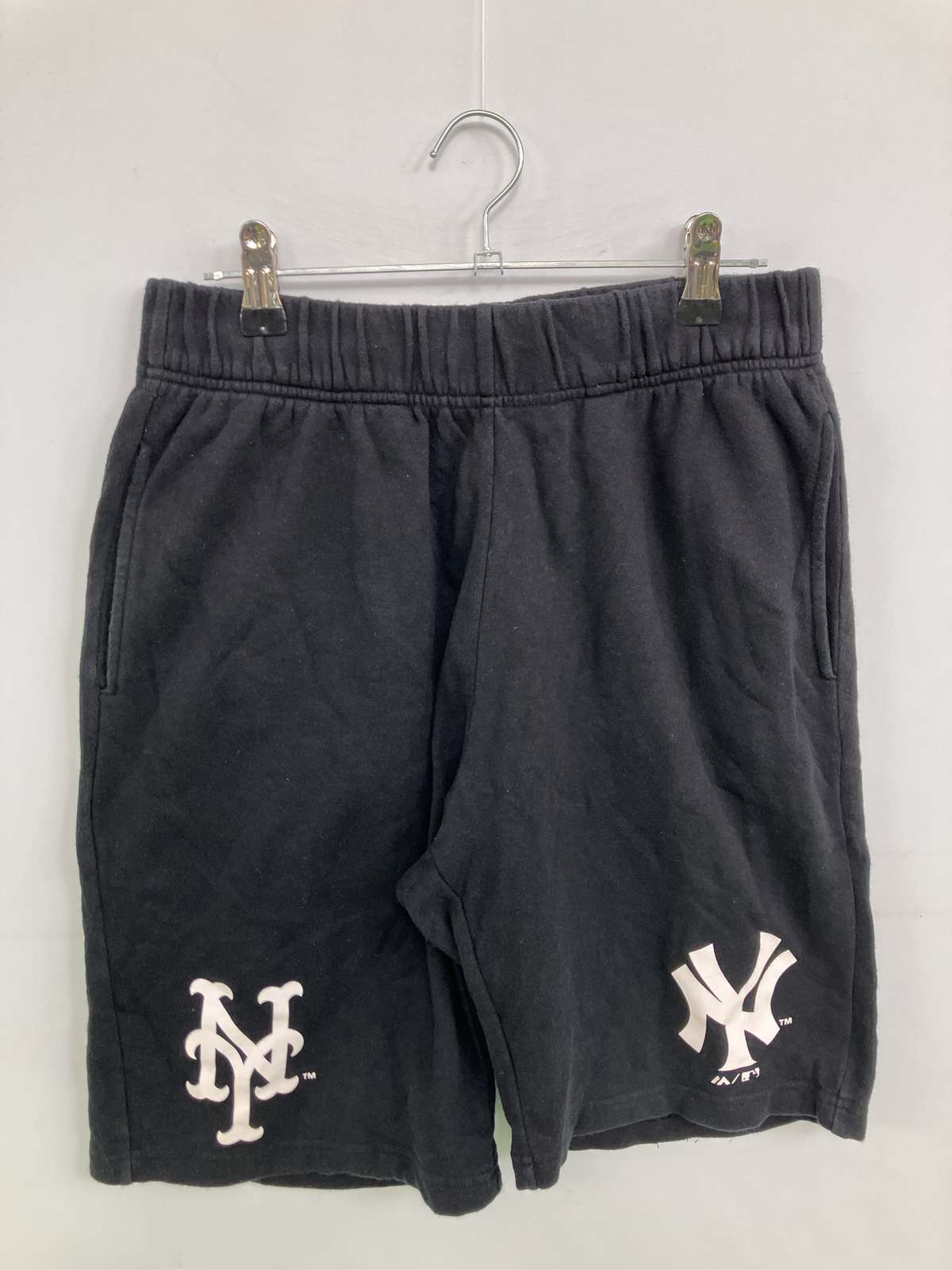 【中古】Majestic マジェスティック スウェットパンツ MEDIUM ブラック ワンポイント スタンダード レギュラー ウエストゴム・紐 レディース