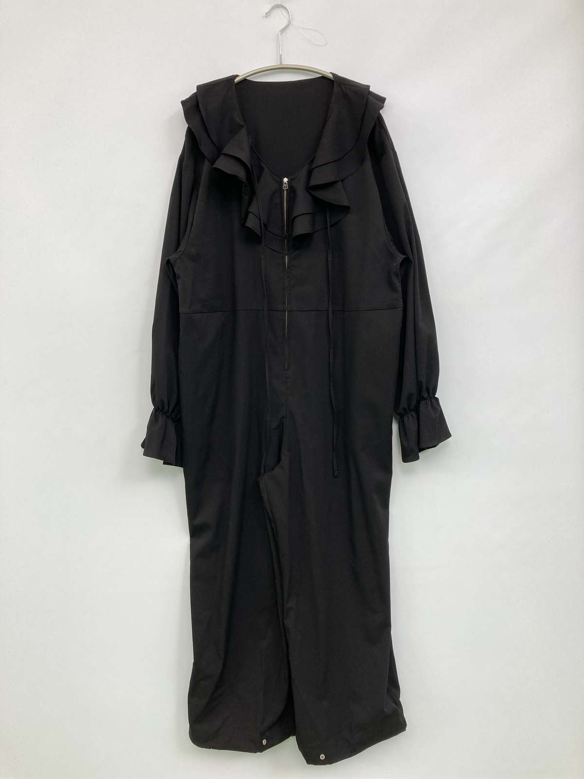 【中古】wee9s ウィークス つなぎ/オールインワン F ブラック フルレングス レディース