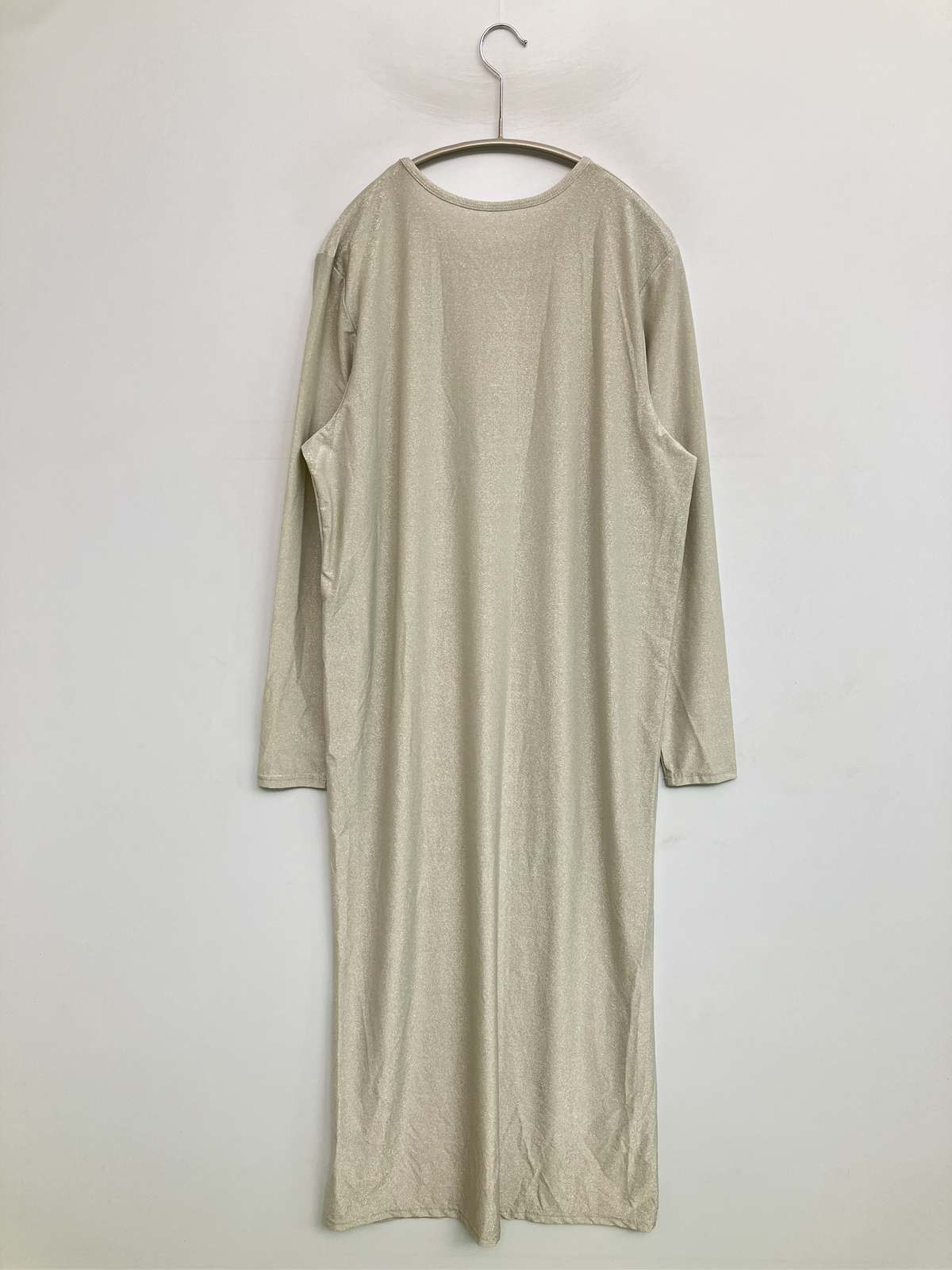 digdig 楽天市場店の【中古】wee9s ウィークス ワンピース 02 グレー ナイロン 無地 長袖 ロング・マキシ丈 レディース｜アングル2