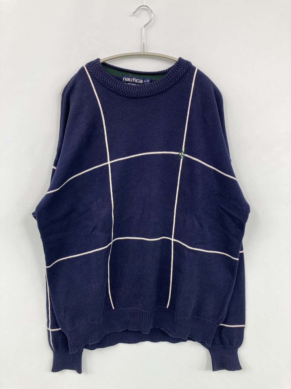 【中古】NAUTICA ノーティカ ニット/セーター L ネイビー レディース