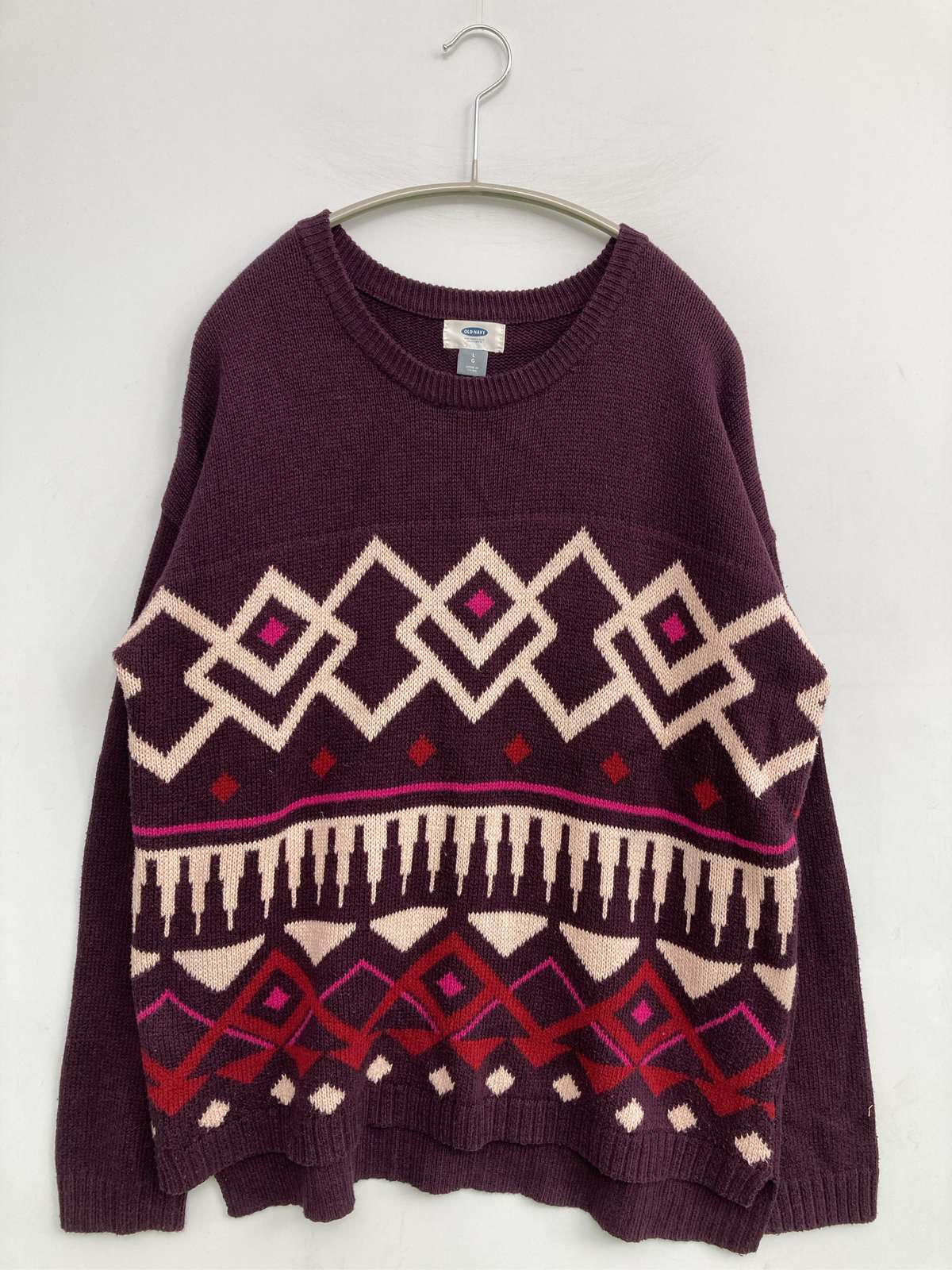 【中古】OLD NAVY オールドネイビー ニット/セーター L パープル レディース