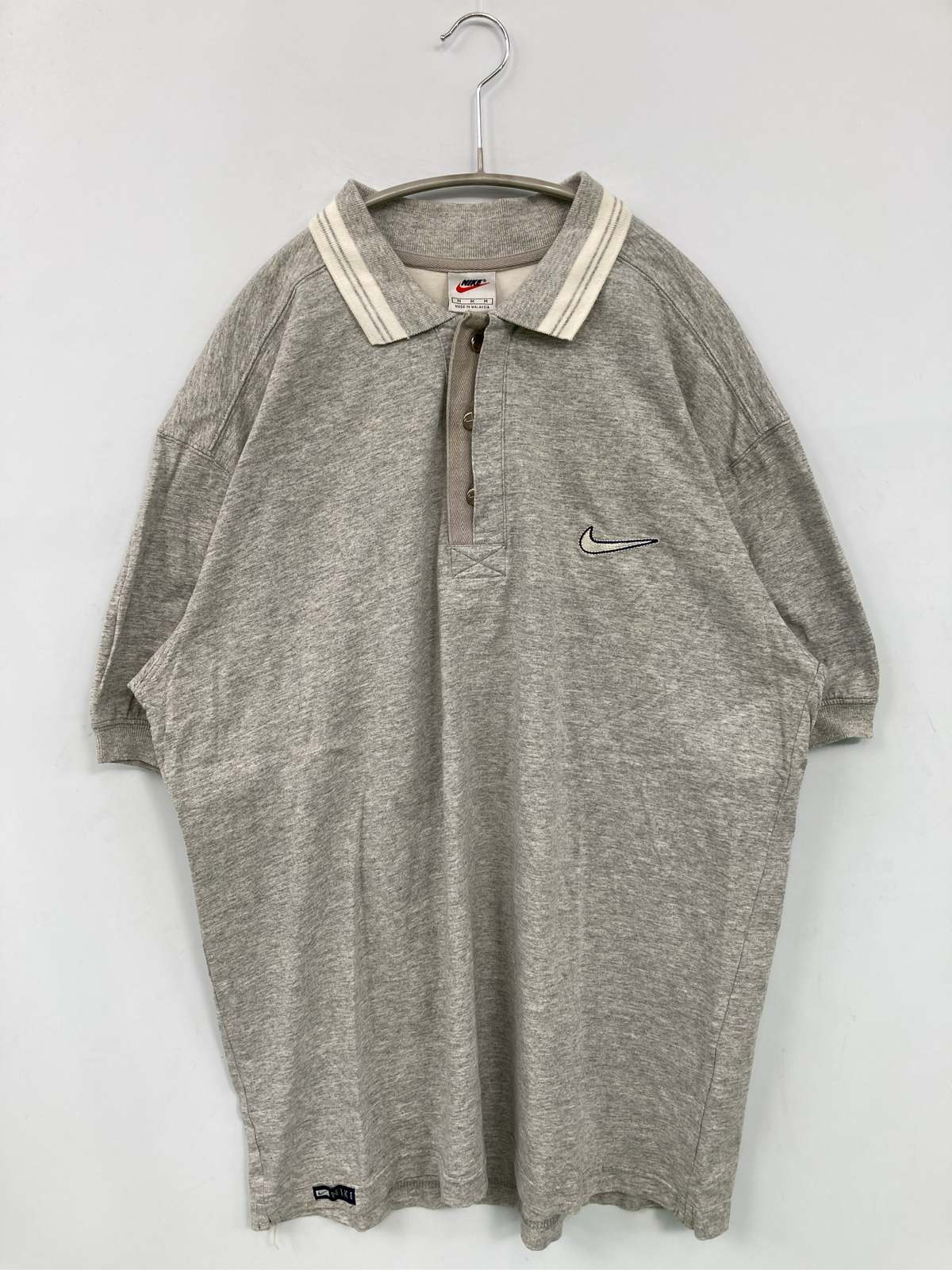 【中古】NIKE ナイキ ポロシャツ M グレー レディース