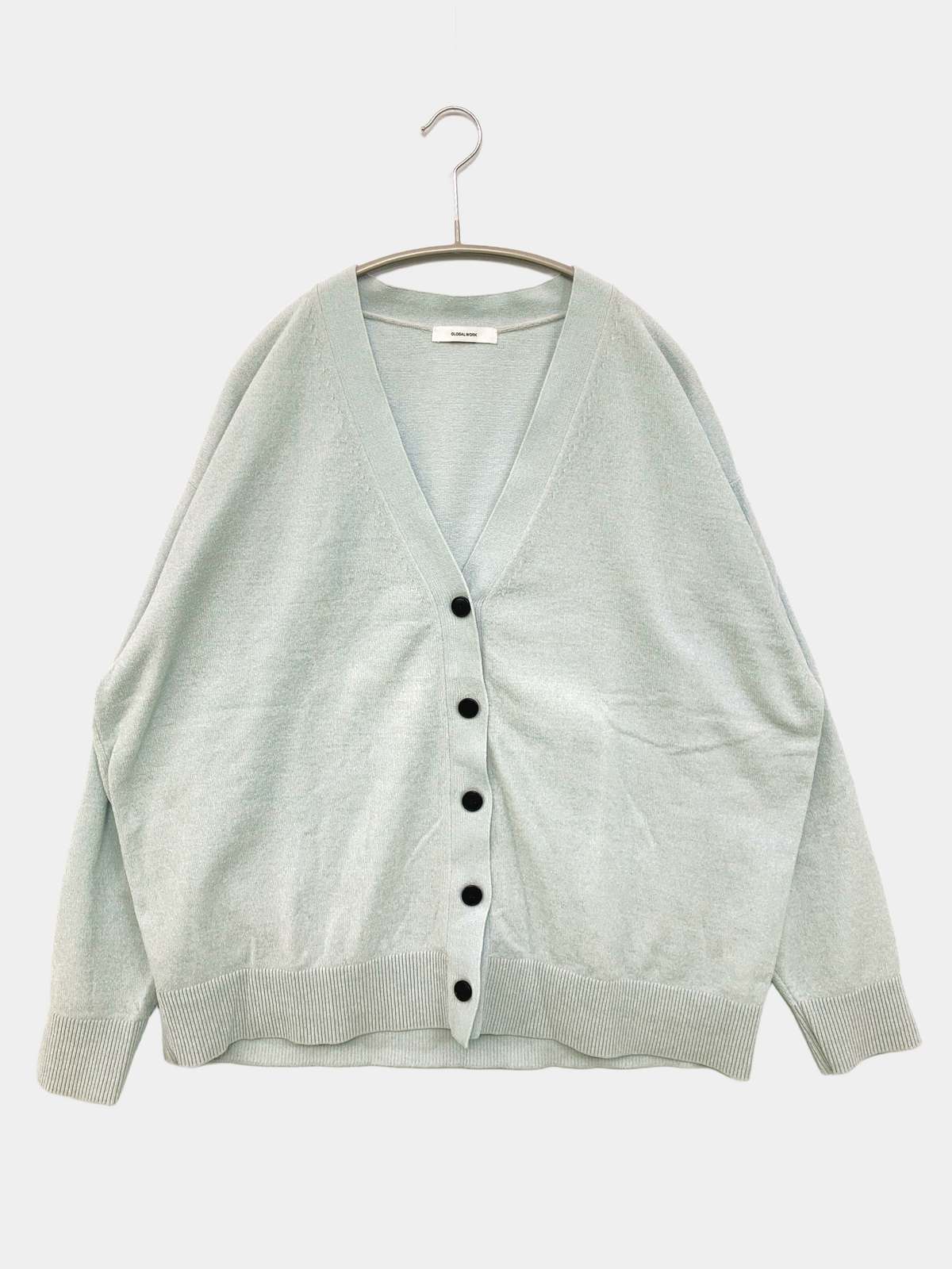 【中古】GLOBAL WORK グローバルワーク カーディガン/ボレロ L ブルー 無地 ミドル丈 長袖 レディース ブランド古着 digdig-10081476 digdig 楽天市場店 パッケージ画像