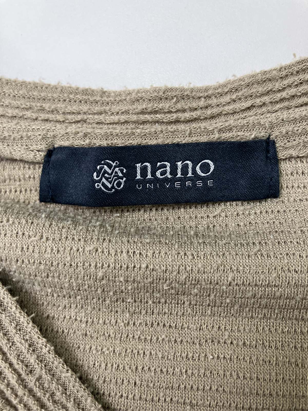 【中古】nano UNIVERSE ナノユニバース Tシャツ/カットソー M ベージュ 無地 ミドル丈 半袖 Vネック レディース digdig-10062667 digdig 楽天市場店 サンプル画像3