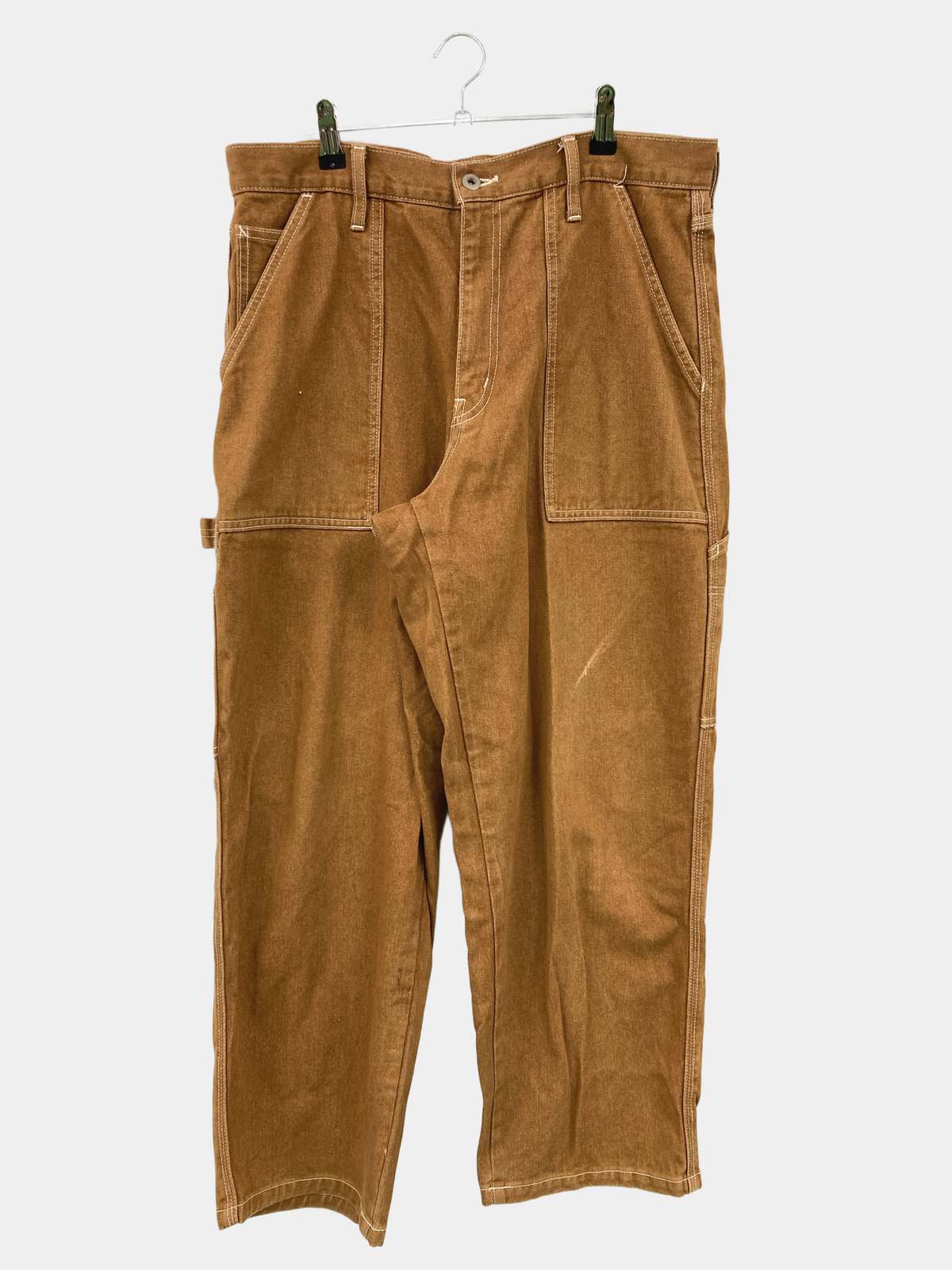 【中古】niko and ... ニコアンド デニムパンツ L ブラウン フルレングス 無地 スタンダード ストレート レギュラー リジッド・ワンウォッシュ メンズ