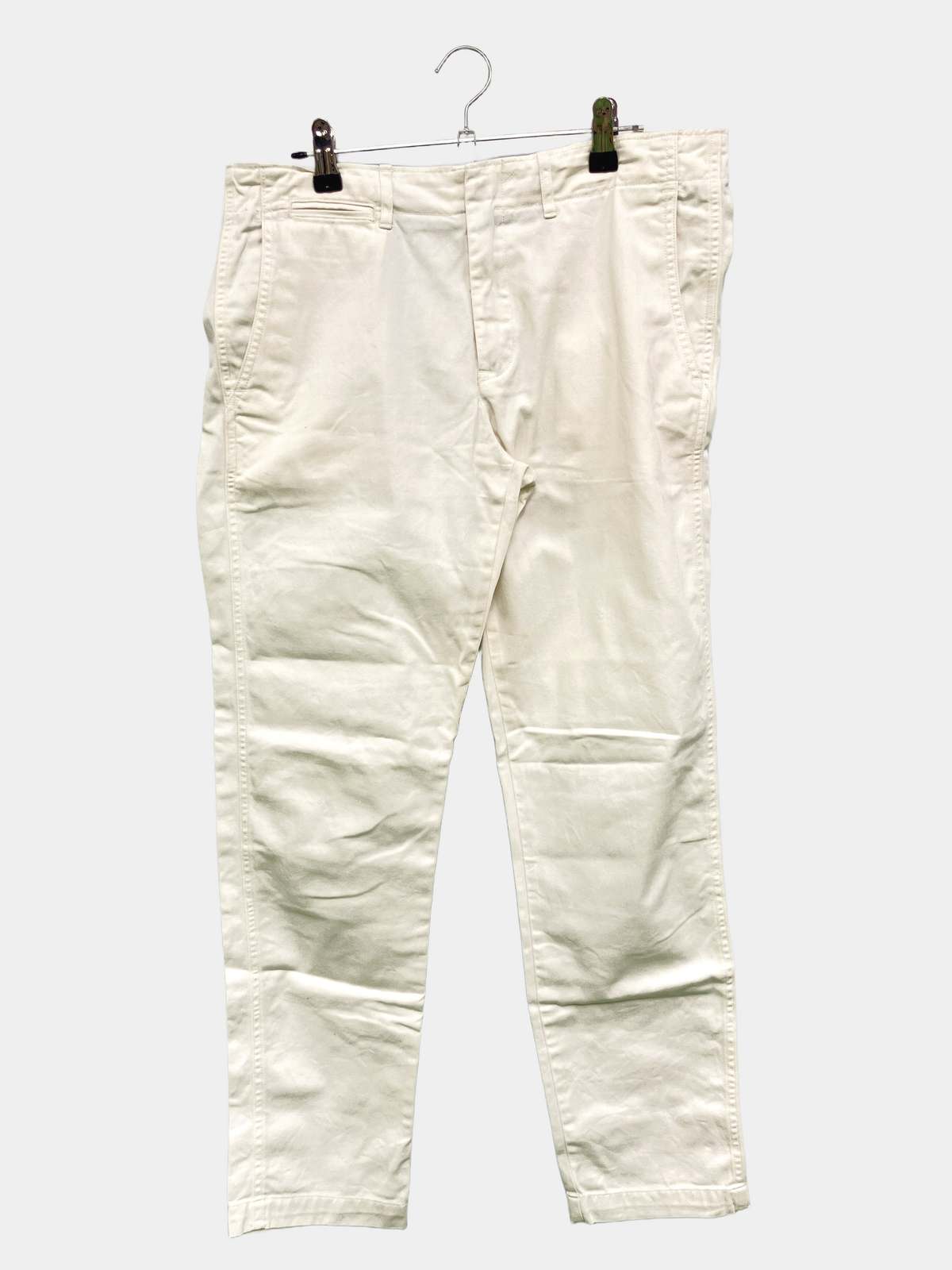 【中古】Polo Ralph Lauren ポロラルフローレン チノパンツ 6 165/74A ホワイト フルレングス コットン 無地 スタンダード ストレート レギュラー レディース