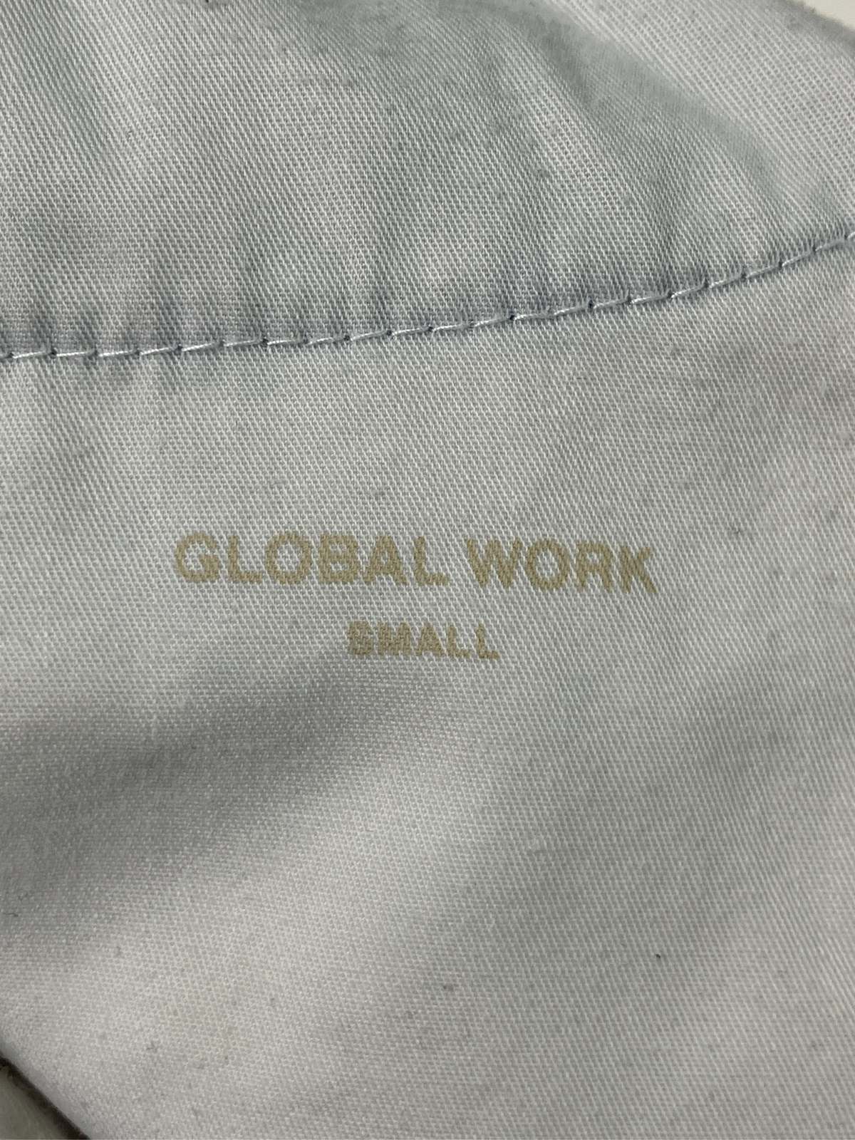 【中古】GLOBAL WORK グローバルワーク デニムパンツ SMALL スカイブルー フルレングス 無地 ワイド・ルーズ ストレート ハイウエスト ウエストゴム・紐 ヴィンテージ レディース digdig-10073190 digdig 楽天市場店 サンプル画像3