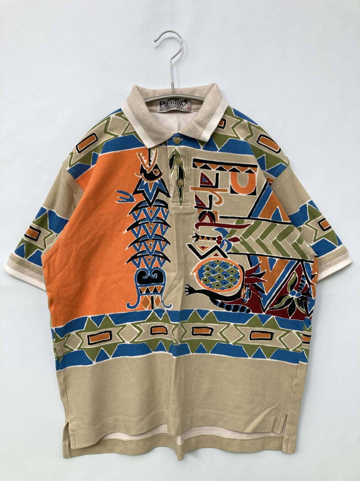 【中古】Paradiso パラディーゾ ポロシャツ M その他総柄 半袖 メンズ