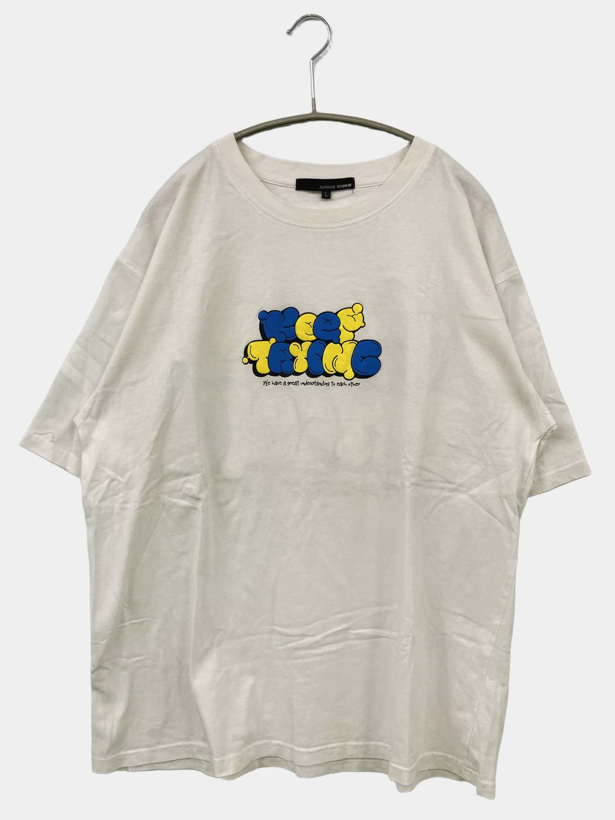 【中古】JUNGLE STORM ジャングルストーム セットアップ L オレンジ コットン 無地...