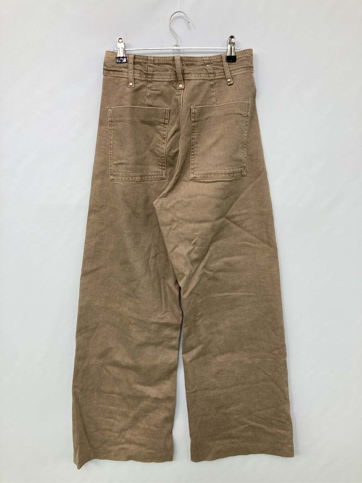 【中古】ZARA ザラ デニムパンツ EUR 36 ブラウン フルレングス 無地 ワイド・ルー...