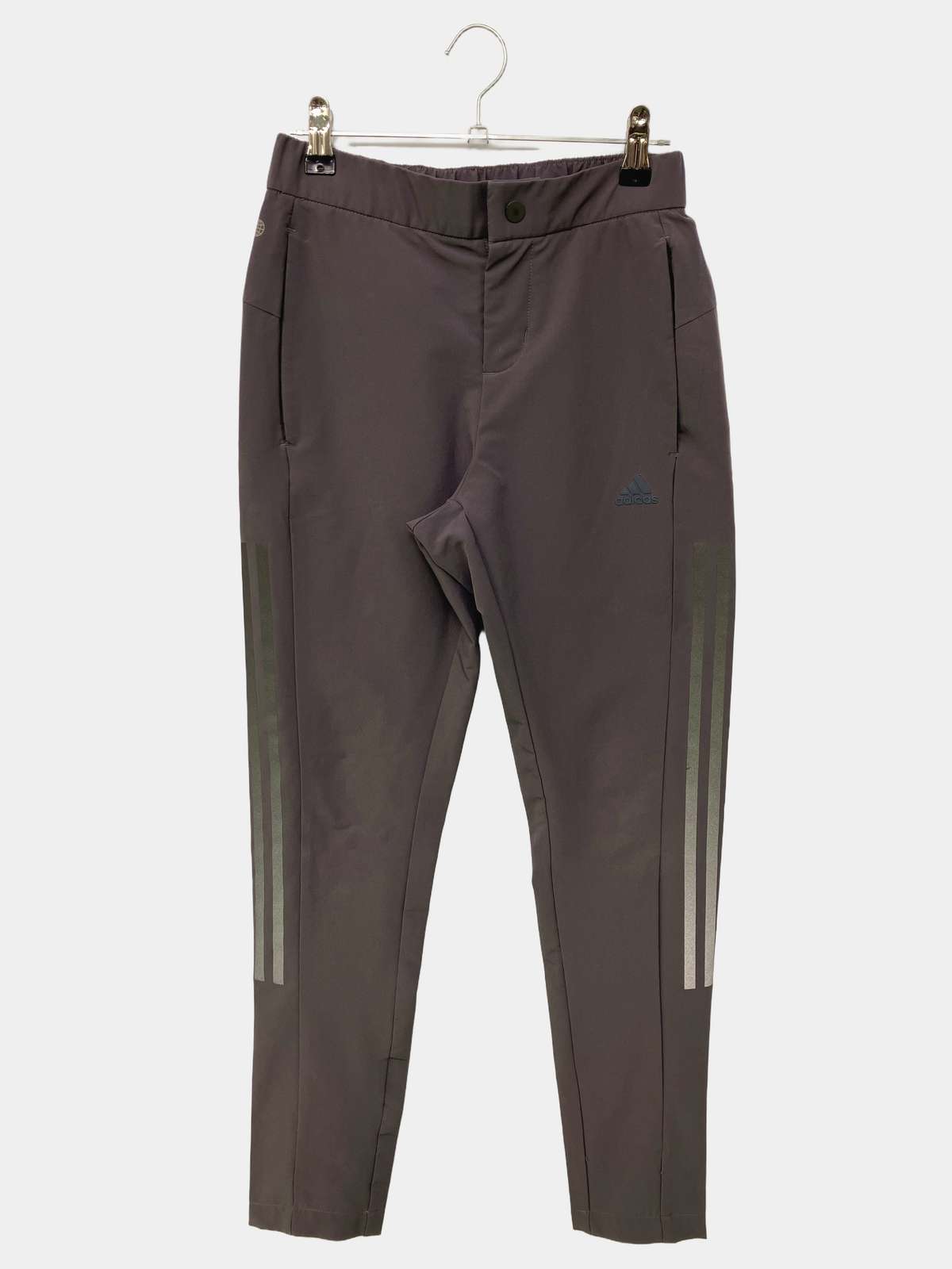 【中古】adidas アディダス ジャージ/トラックパンツ S グレー レディース