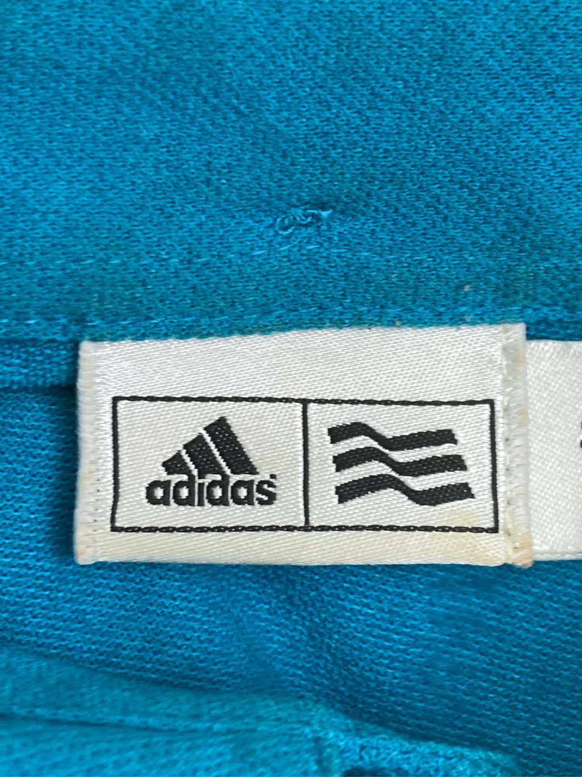 【中古】adidas アディダス ポロシャツ L/G スカイブルー 無地 ワンポイント ブラ...
