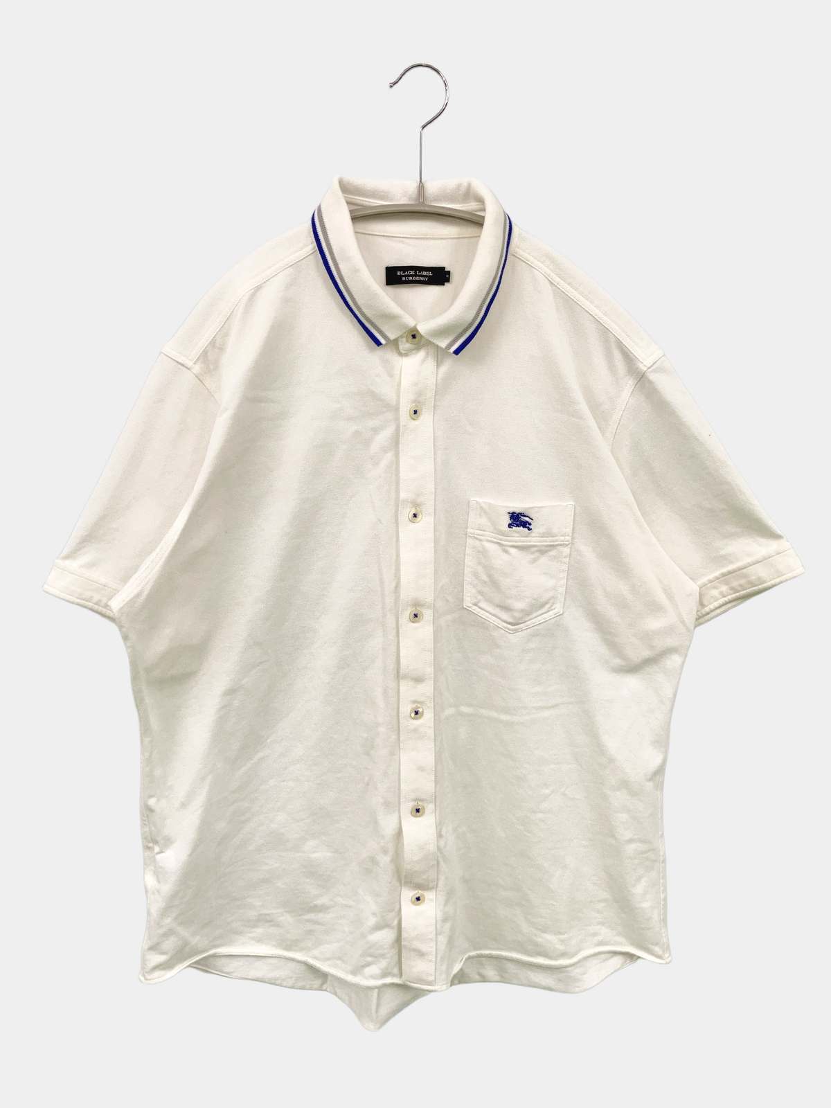 中古 BURBERRY バーバリー シャツ ブラウス 4 ホワイト コットン 無地 ワンポイント ブランドロゴ ライン柄 ミドル digdig-10079807 digdig 楽天市場店 パッケージ画像