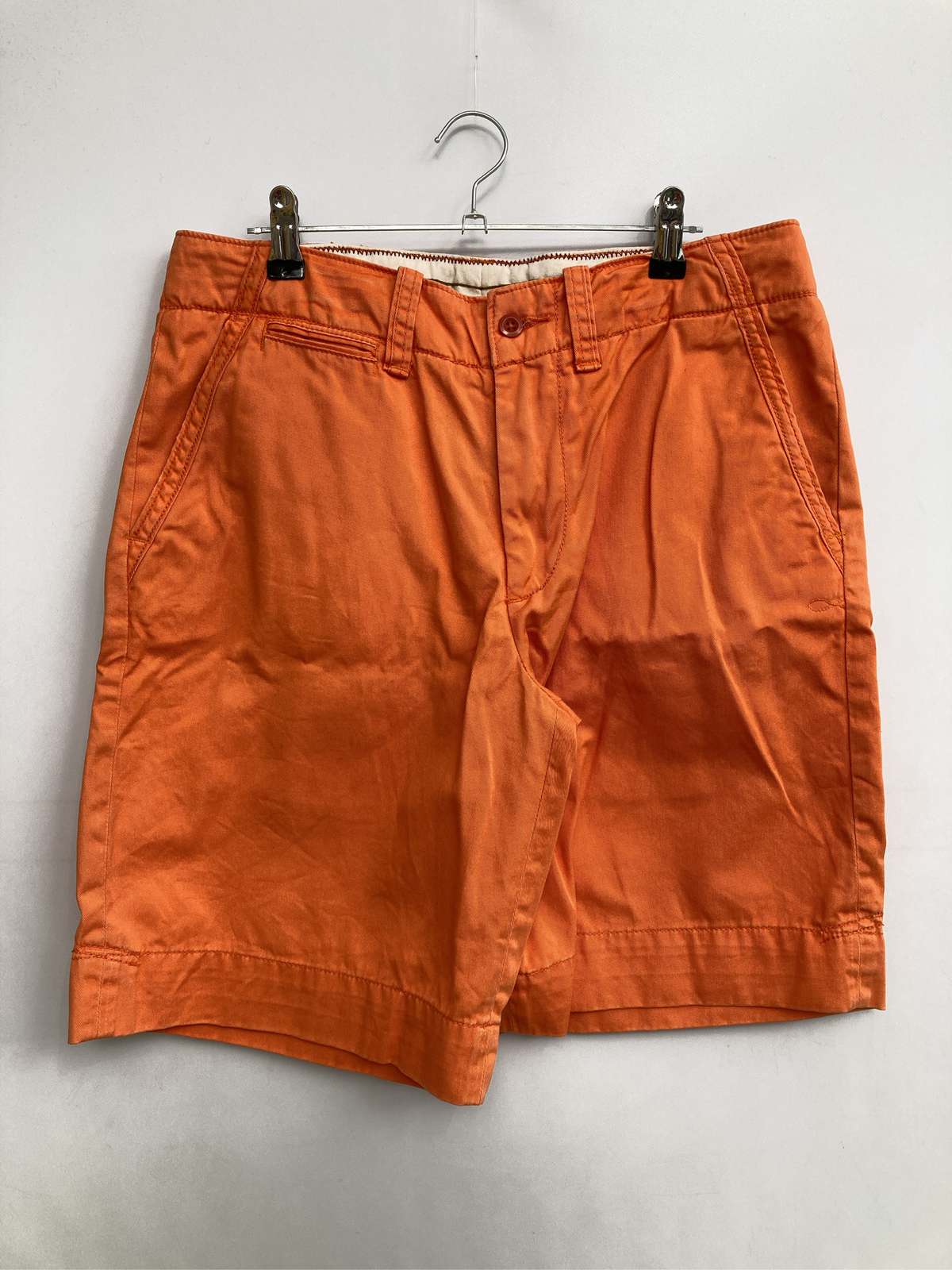 【中古】Polo by Ralph Lauren ポロバイラルフローレン チノパンツ 32 オレンジ ショート・ひざ上丈 コットン 無地 ワンポイント スタンダード ストレート レギュラー メンズ