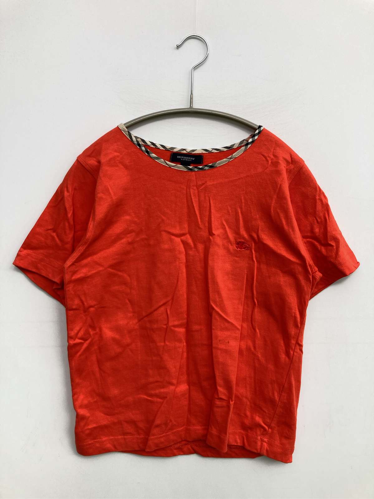 【中古】BURBERRY バーバリー Tシャツ/カットソー M レッド レディース