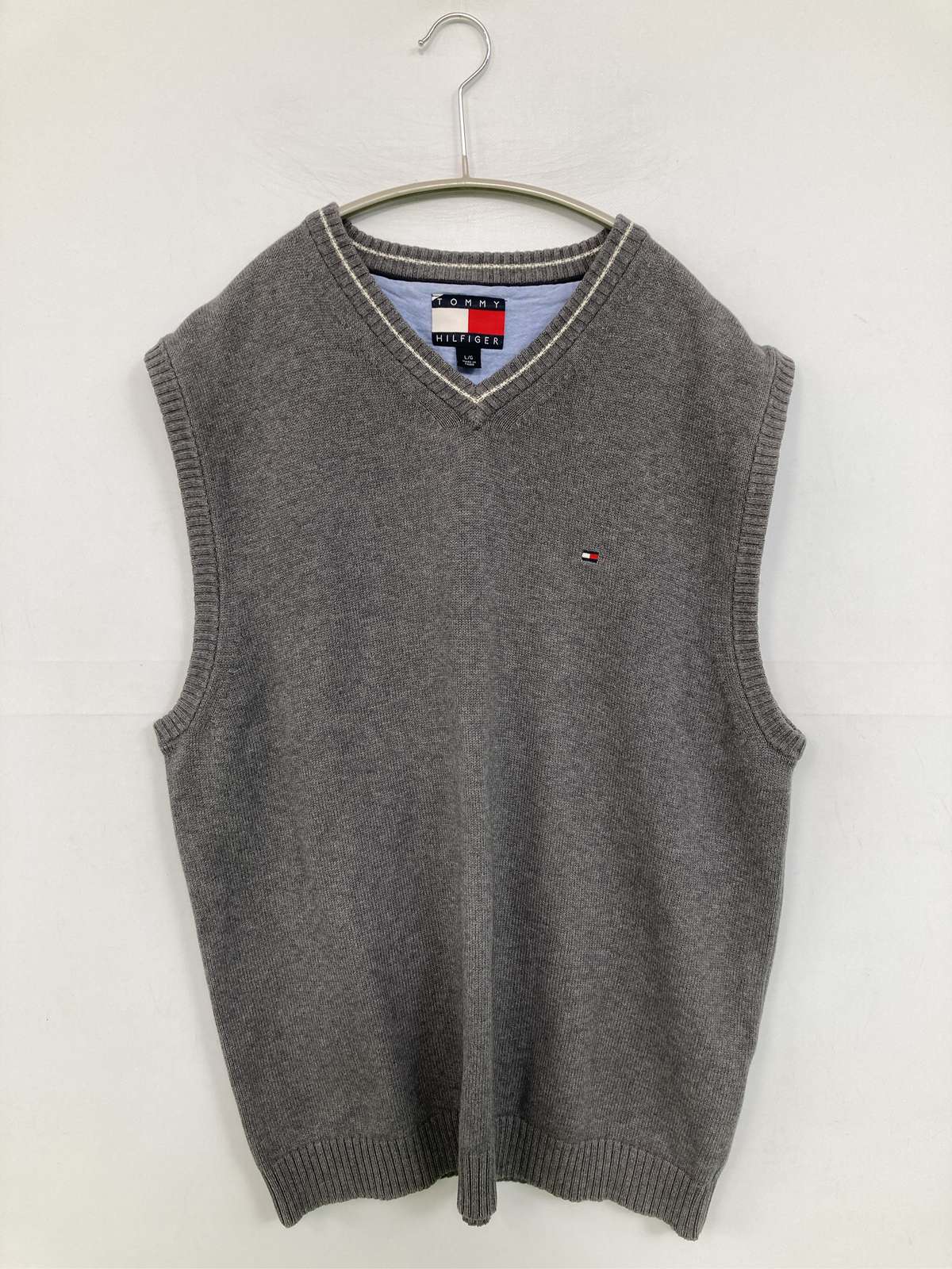 中古 TOMMY HILFIGER トミーヒルフィガー ベスト L グレー メンズ