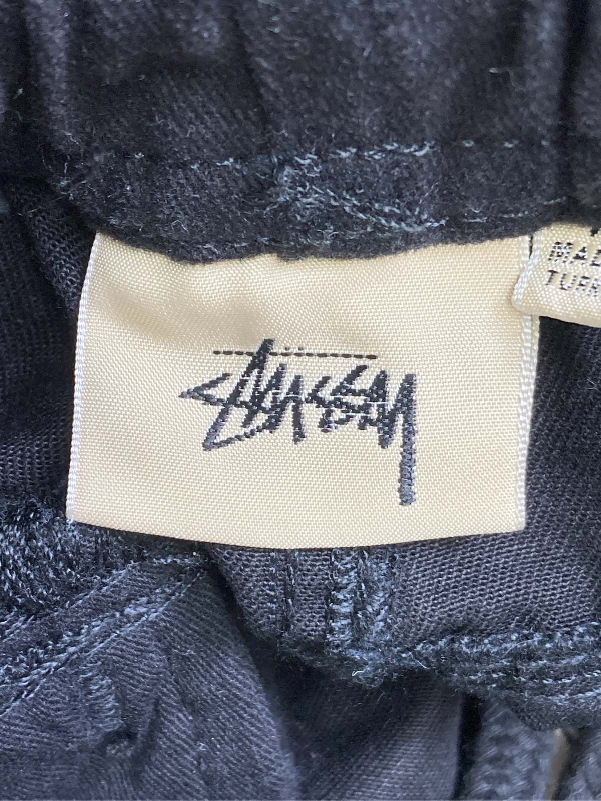 【中古】stussy ステューシー チノパンツ ブラック フルレングス コットン 無地 ワ...