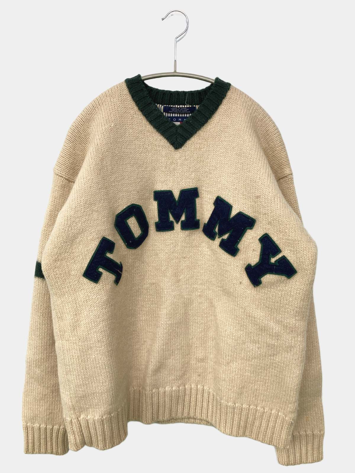 【中古】TOMMY HILFIGER トミーヒルフィガー ニット/セーター XL ベージュ レディース