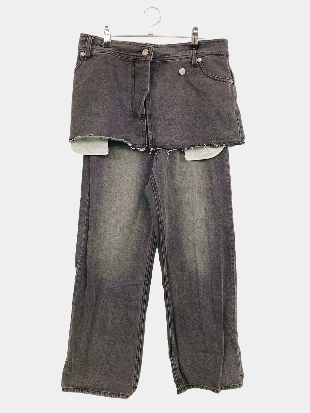【中古】Ray Cassin レイカズン デニムパンツ 0 グレー レディース