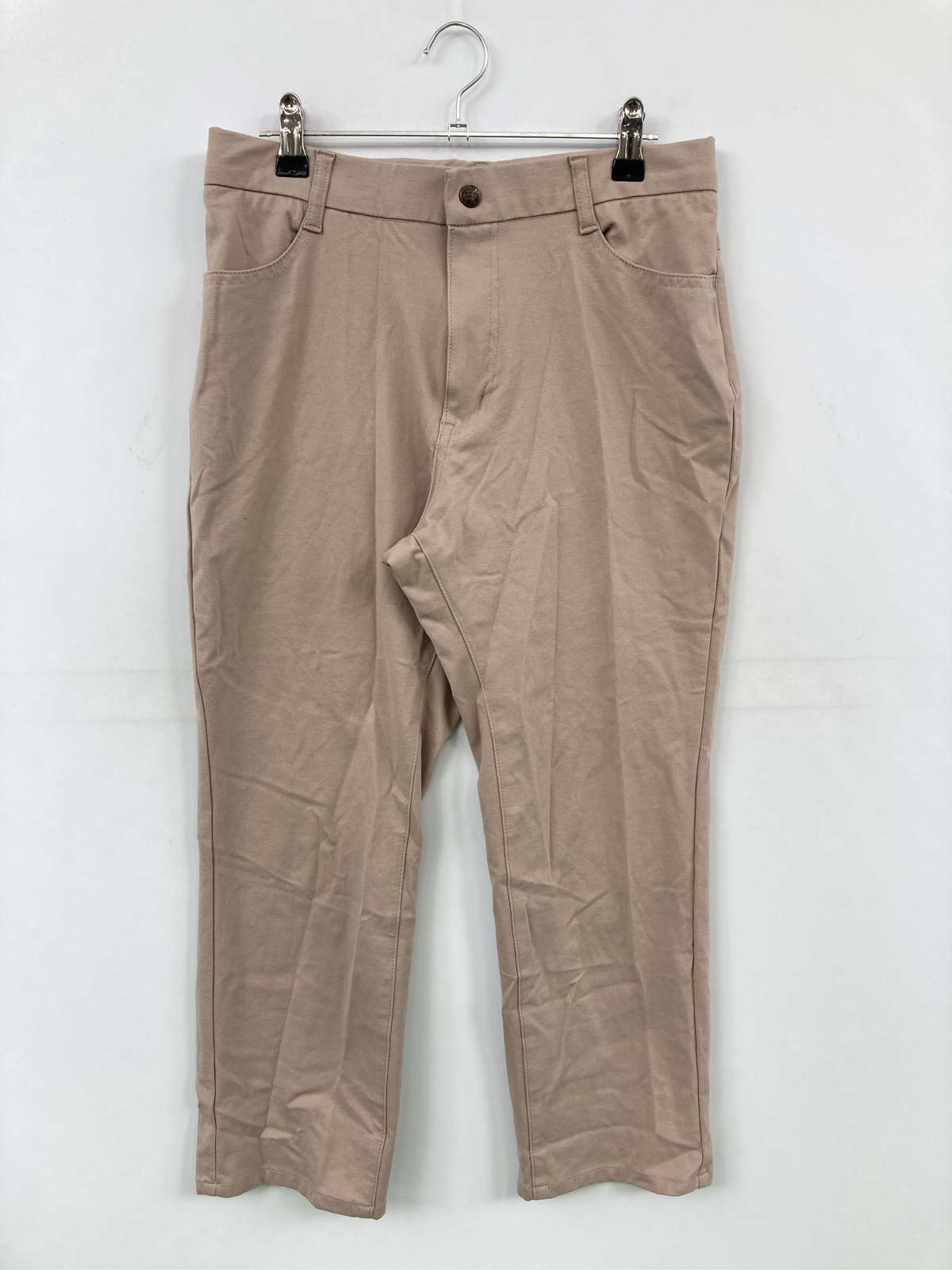 Ferre - 【中古】USPP チノパンツ 70-95 ベージュ クロップド・半端丈 コットン 無地 ワンポイント スタンダード レギュラー レディース