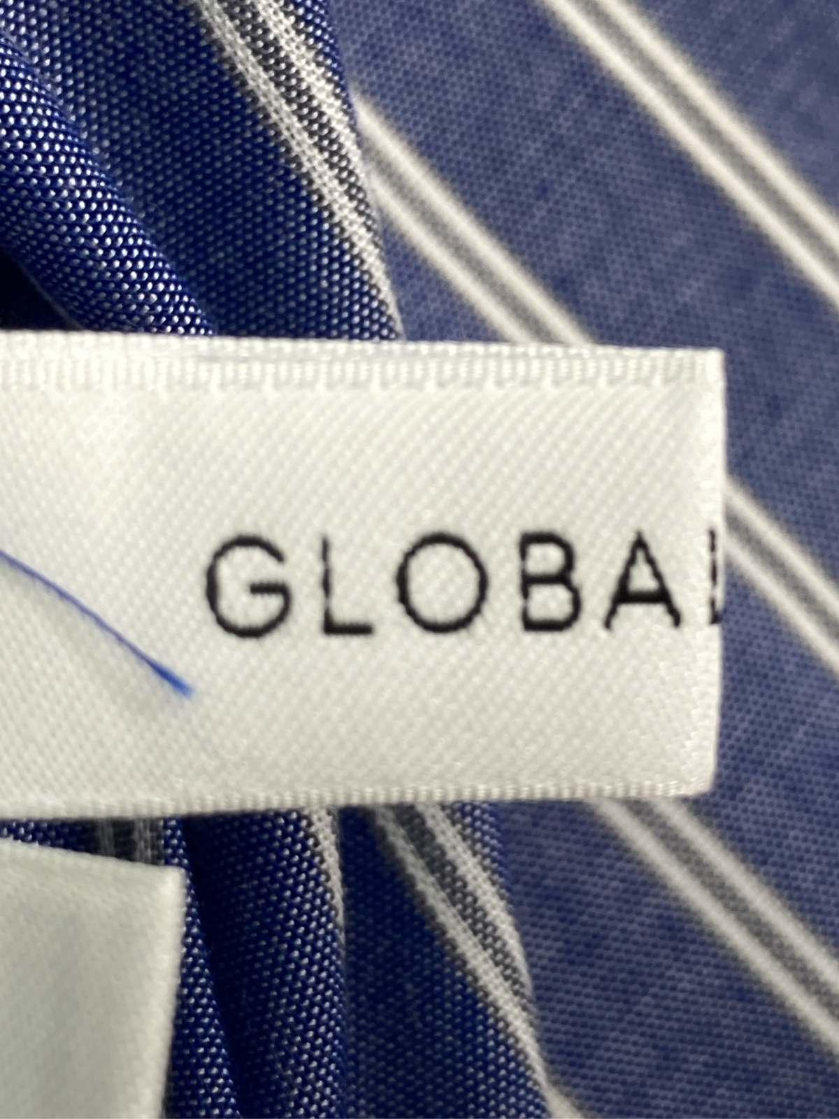 【中古】GLOBAL WORK グローバルワーク シャツ/ブラウス L ネイビー ストライプ柄 ミドル丈 長袖 レギュラーカラー レディース digdig-10066739 digdig 楽天市場店 サンプル画像3