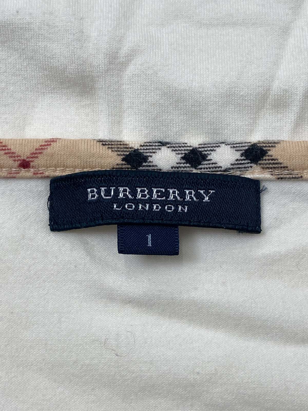 中古 BURBERRY バーバリー Tシャツ カットソー 1 ホワイト 無地 ライン柄 ワンポイント 長袖 ミドル丈 ボートネッ digdig-10068960 digdig 楽天市場店 サンプル画像3