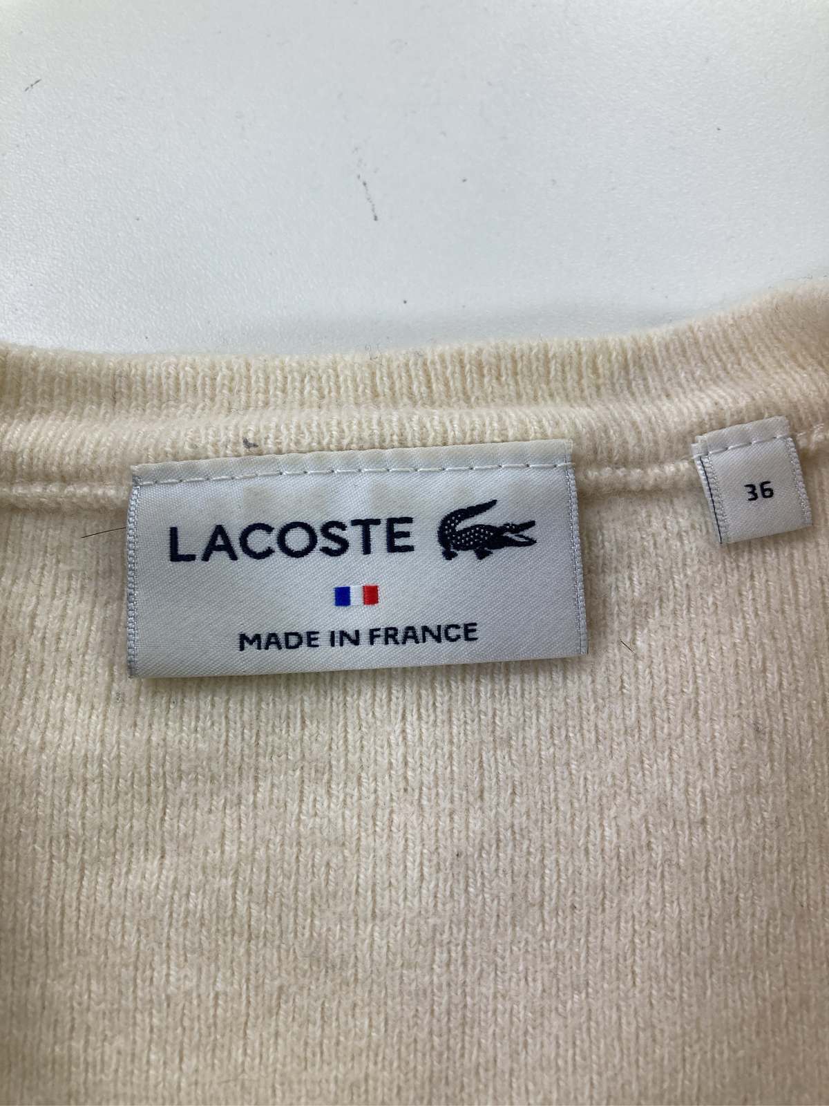 【中古】LACOSTE ラコステ ニット/セーター 36 ベージュ レディース