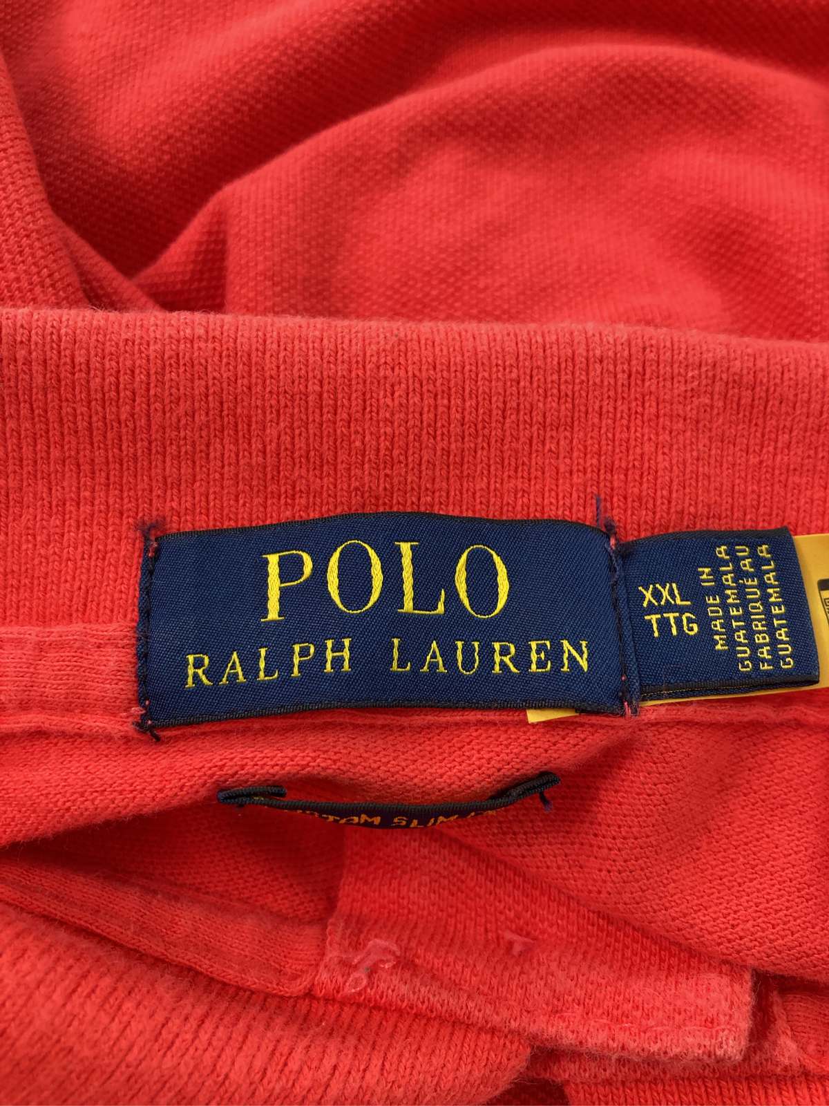 【中古】Polo Ralph Lauren ポロラルフローレン ポロシャツ XXL レッド 無地 ワン...