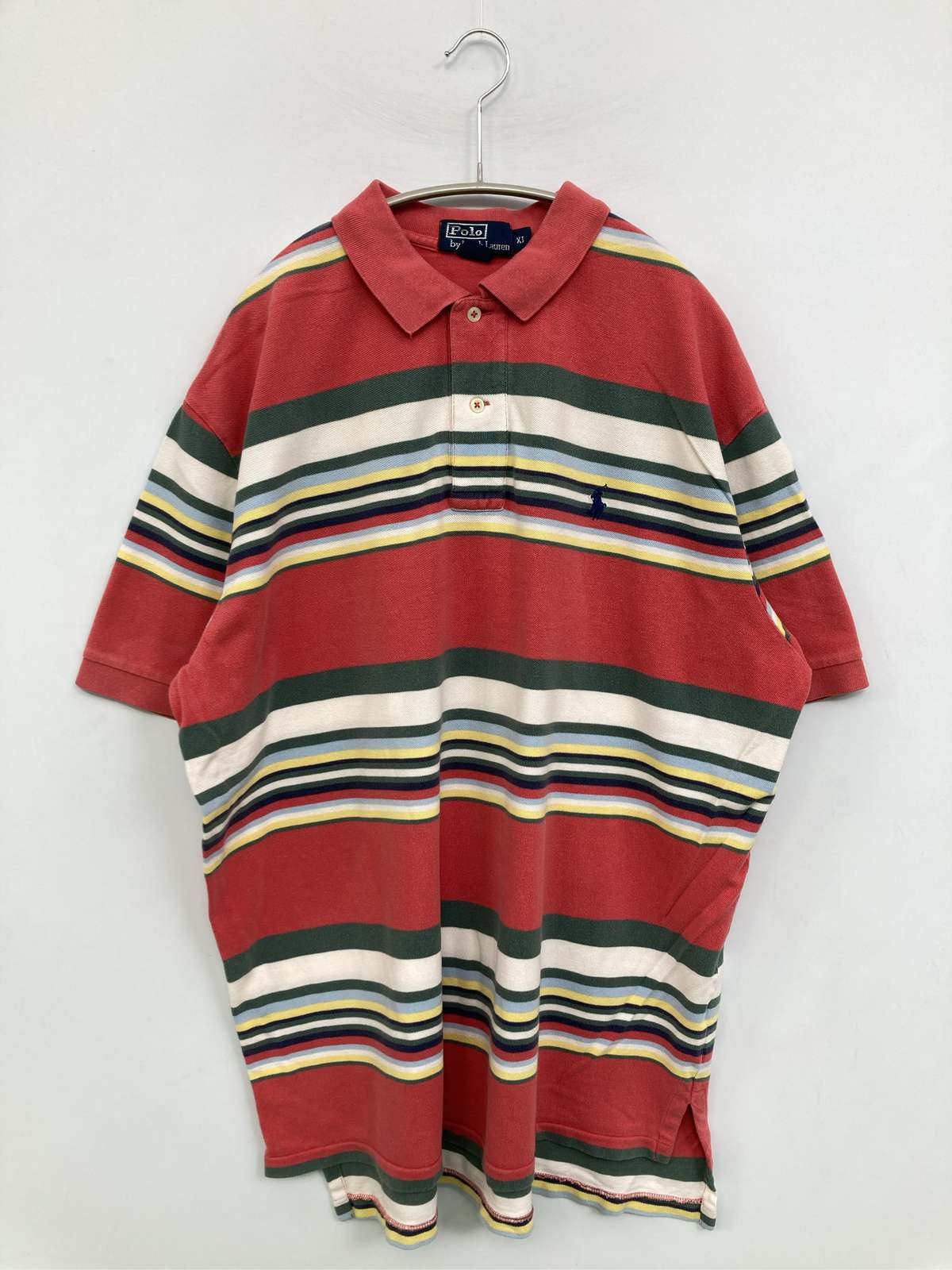 【中古】Polo by Ralph Lauren ポロバイラルフローレン ポロシャツ XL レッド ボー...