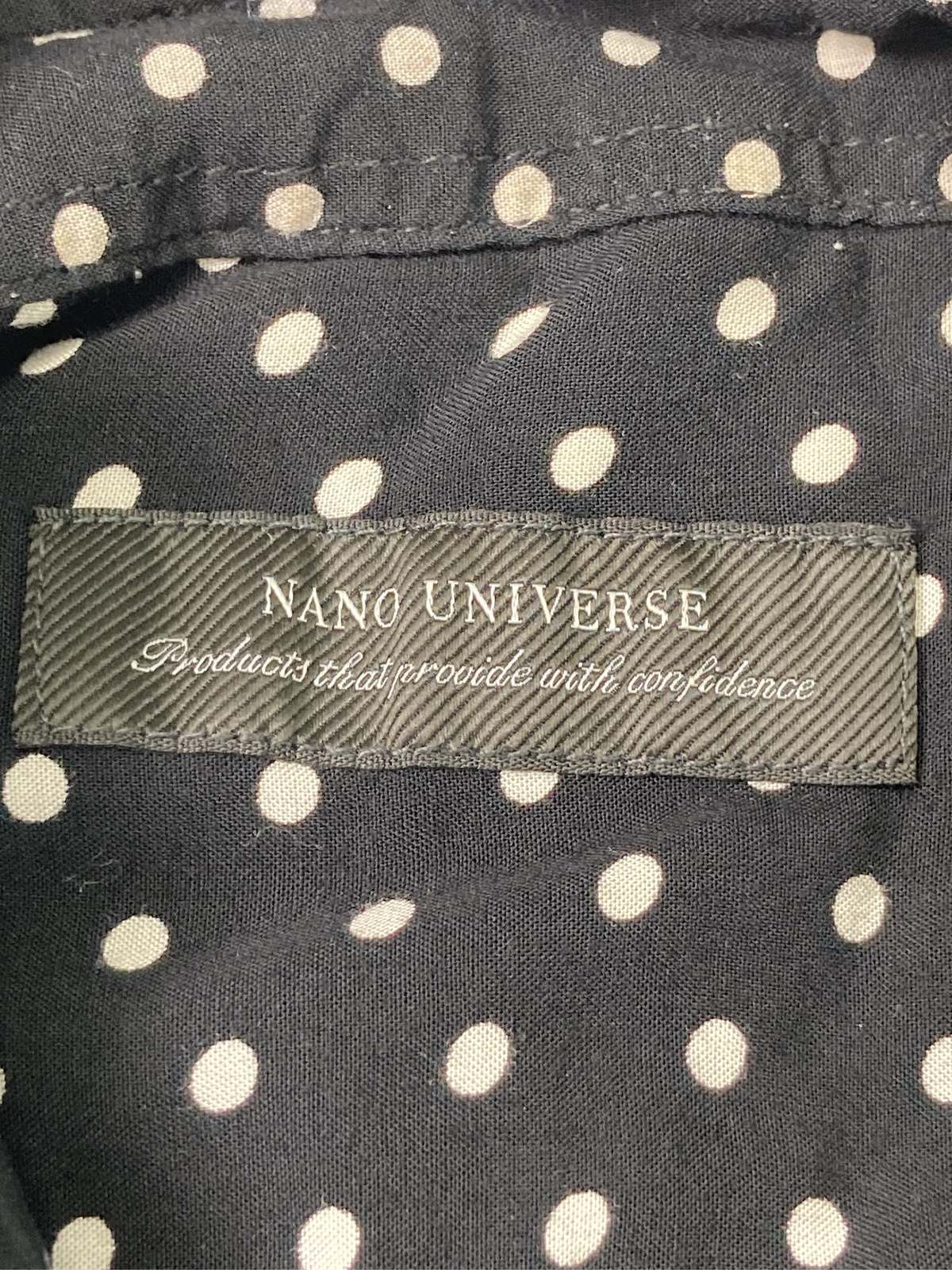 【中古】nano UNIVERSE ナノユニバース シャツ/ブラウス M ブラック ドット柄 スタンドカラー 半袖 ミドル丈 レディース ブランド古着 送料無料 digdig-10080146 digdig 楽天市場店 サンプル画像3