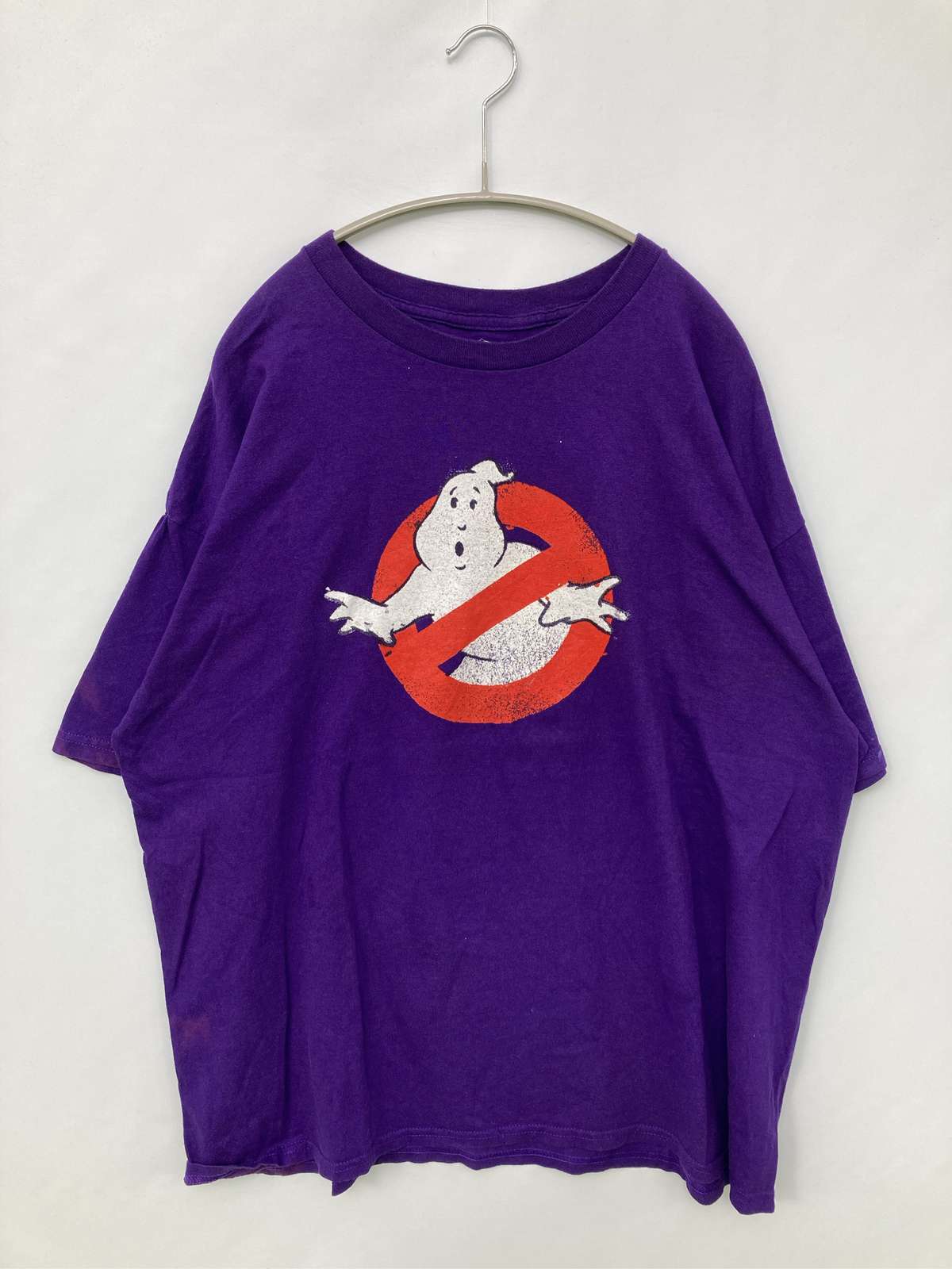 [중고] GHOSTBUSTERS 고스트 버스터즈 T셔츠/컷소우 XL 퍼플 전면 프린트 브랜드 로고 미들 길이 반소매 크루넥(원목) 맨즈 레이디스