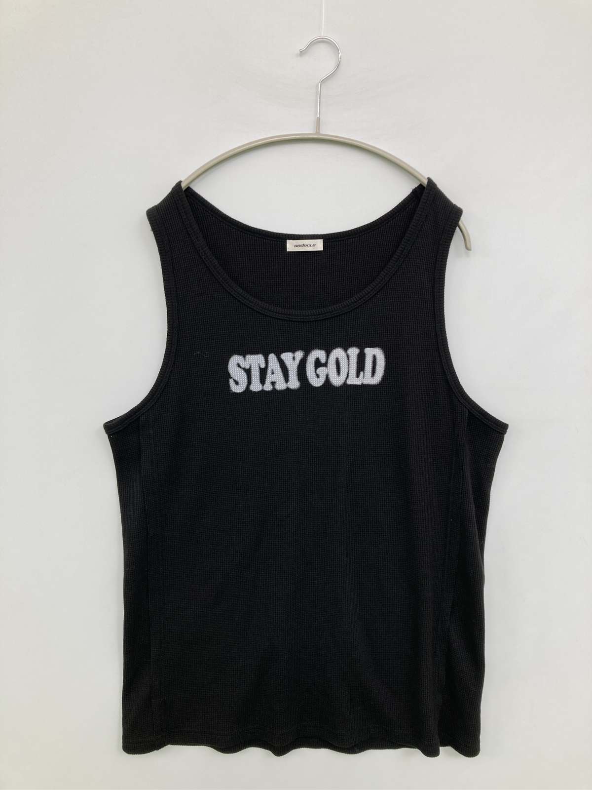 【中古】sedacle セダクル タンクトップ L ブラック 無地 前面プリント カップなし レディース
