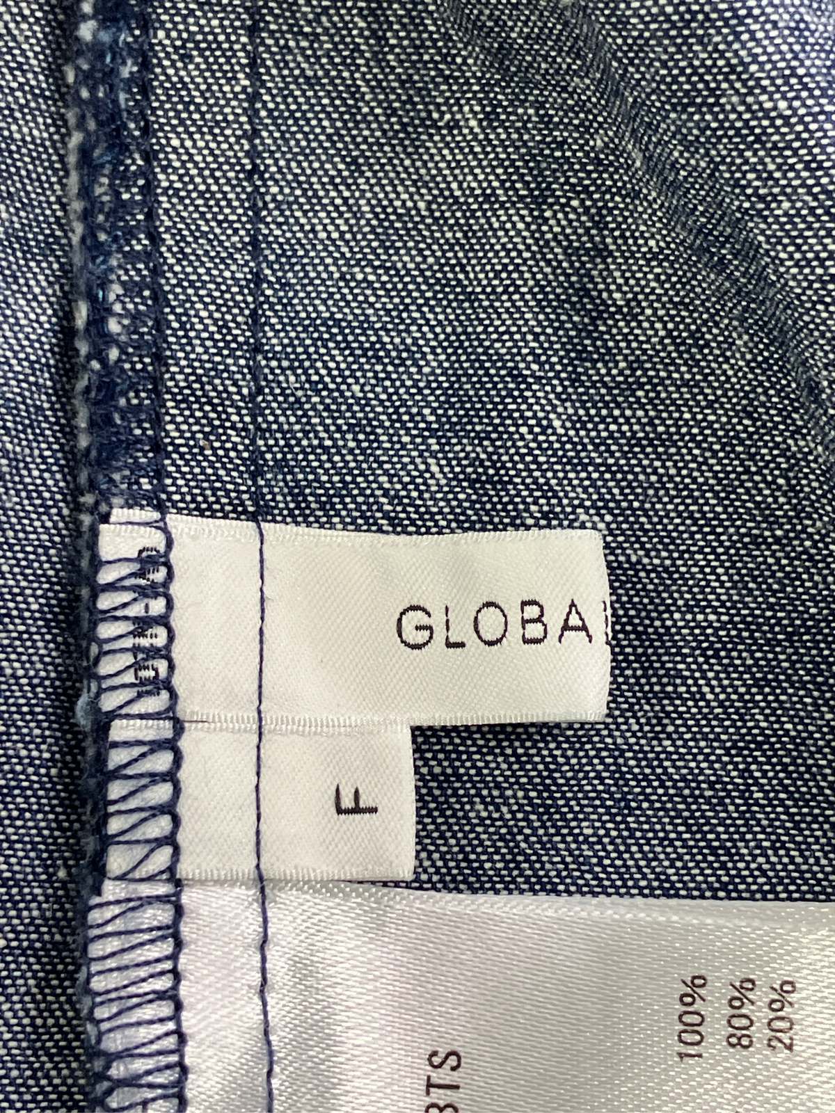 【中古】GLOBAL WORK グローバルワーク シャツ/ブラウス F スカイブルー デニム 無地 フリル ミドル丈 半袖 レギュラーカラー レディース digdig-10070415 digdig 楽天市場店 サンプル画像3