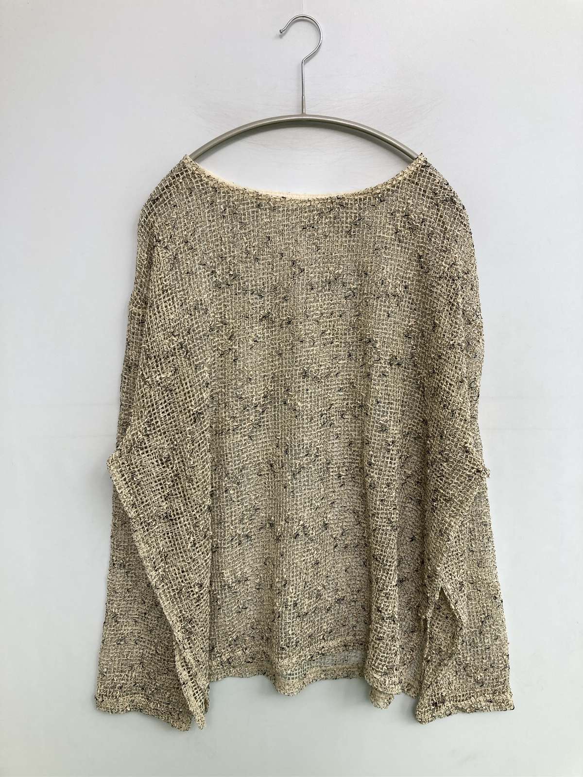 乐天商城 - 【中古】MUHET ミュエ ニット/セーター FREE ベージュ ニット 無地 ミドル丈 長袖 ボートネック レディース