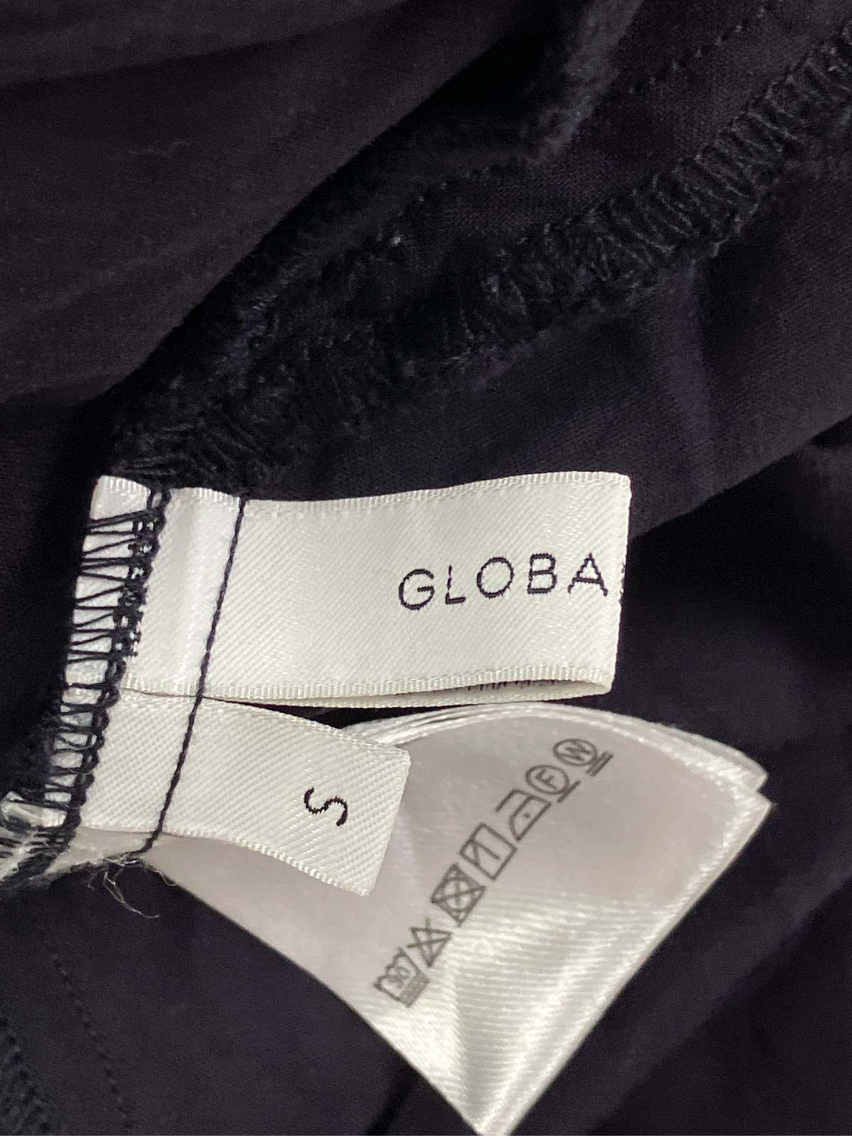 【中古】GLOBAL WORK グローバルワーク シャツ/ブラウス S ブラック 無地 ミドル丈 半袖 ノーカラー レディース digdig-10071026 digdig 楽天市場店 サンプル画像3