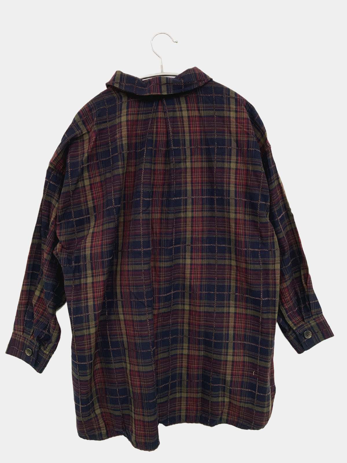 【中古】GLOBAL WORK グローバルワーク シャツ/ブラウス F レッド コットン チェック柄 ミドル丈 長袖 レギュラーカラー レディース ブランド古着 digdig-10085770 digdig 楽天市場店 サンプル画像2