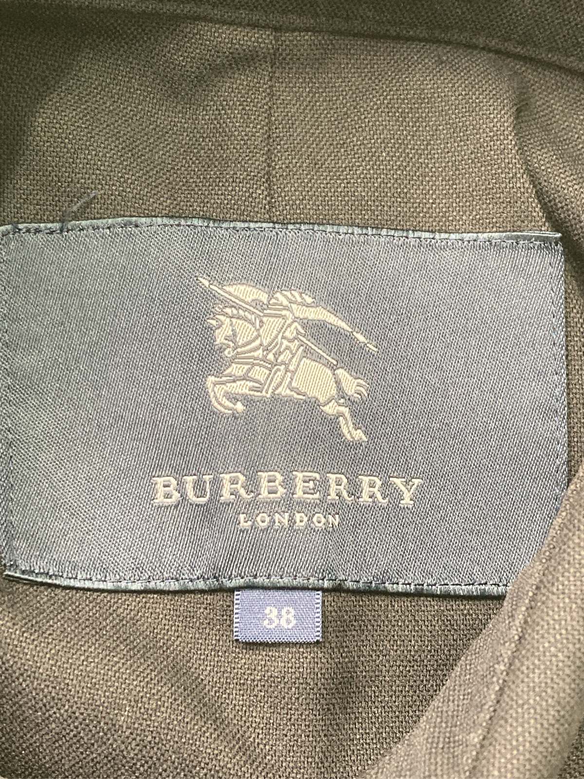 中古 BURBERRY バーバリー ステンカラーコート 38 ブラック 無地 ロング丈 フードなし レディース digdig-10072129 digdig 楽天市場店 サンプル画像3