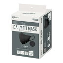 【訳あり】DAILY FIT MASK デイリーフィットマスク 立体 ふつうサイズ 30枚 ブラック RK-F30SBK 個別包装 1個 4967576646567